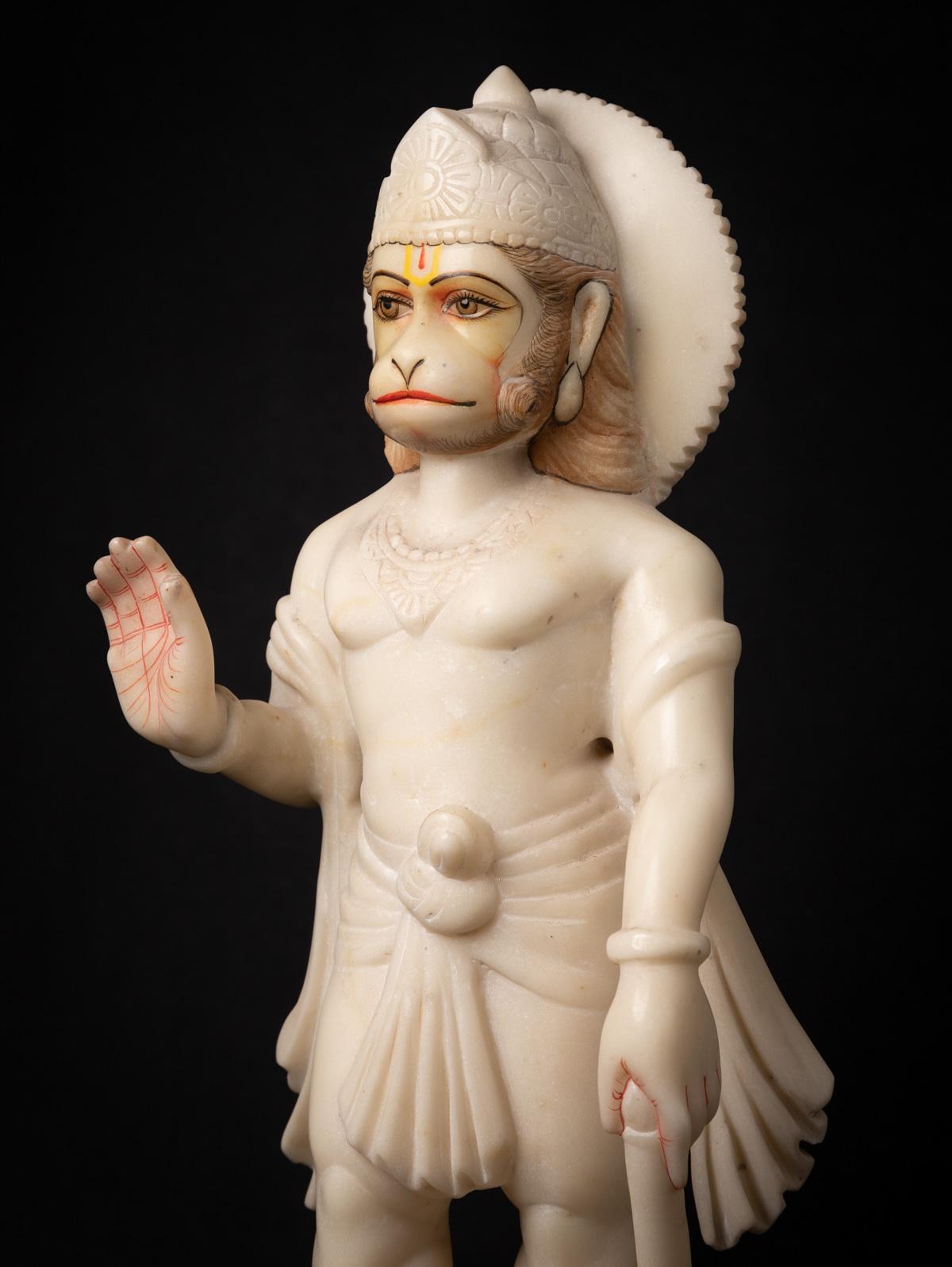 Marbre Statue d'Hanuman en marbre de l'Inde ancienne du milieu du 20e siècle - Bouddhas originaux en vente
