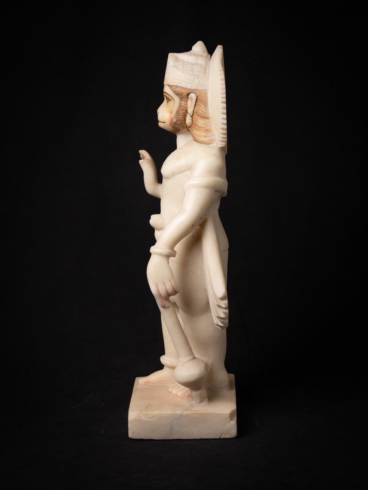 Statue d'Hanuman en marbre de l'Inde ancienne du milieu du 20e siècle - Bouddhas originaux en vente 2