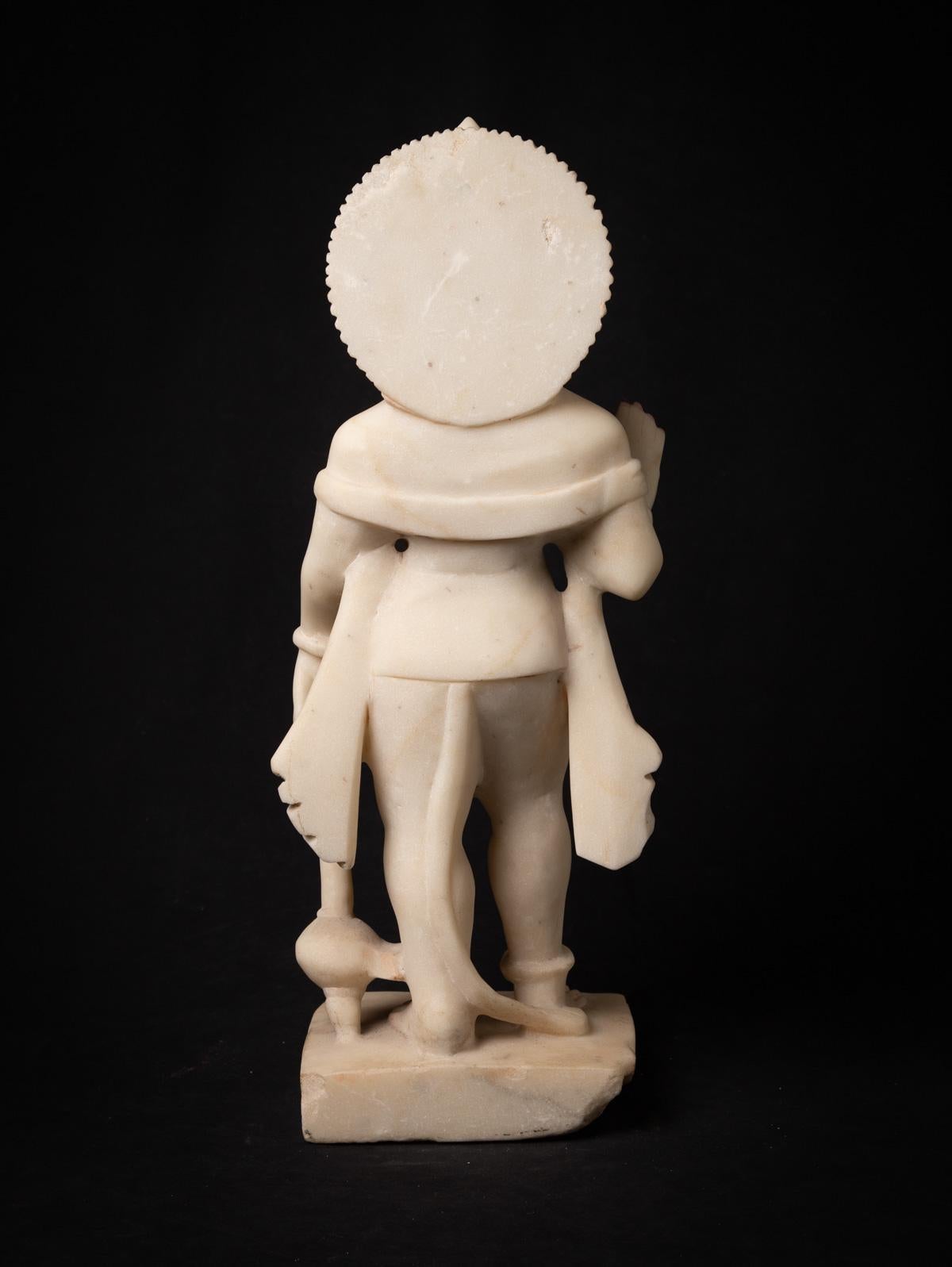 Statue d'Hanuman en marbre de l'Inde ancienne du milieu du 20e siècle - Bouddhas originaux en vente 3