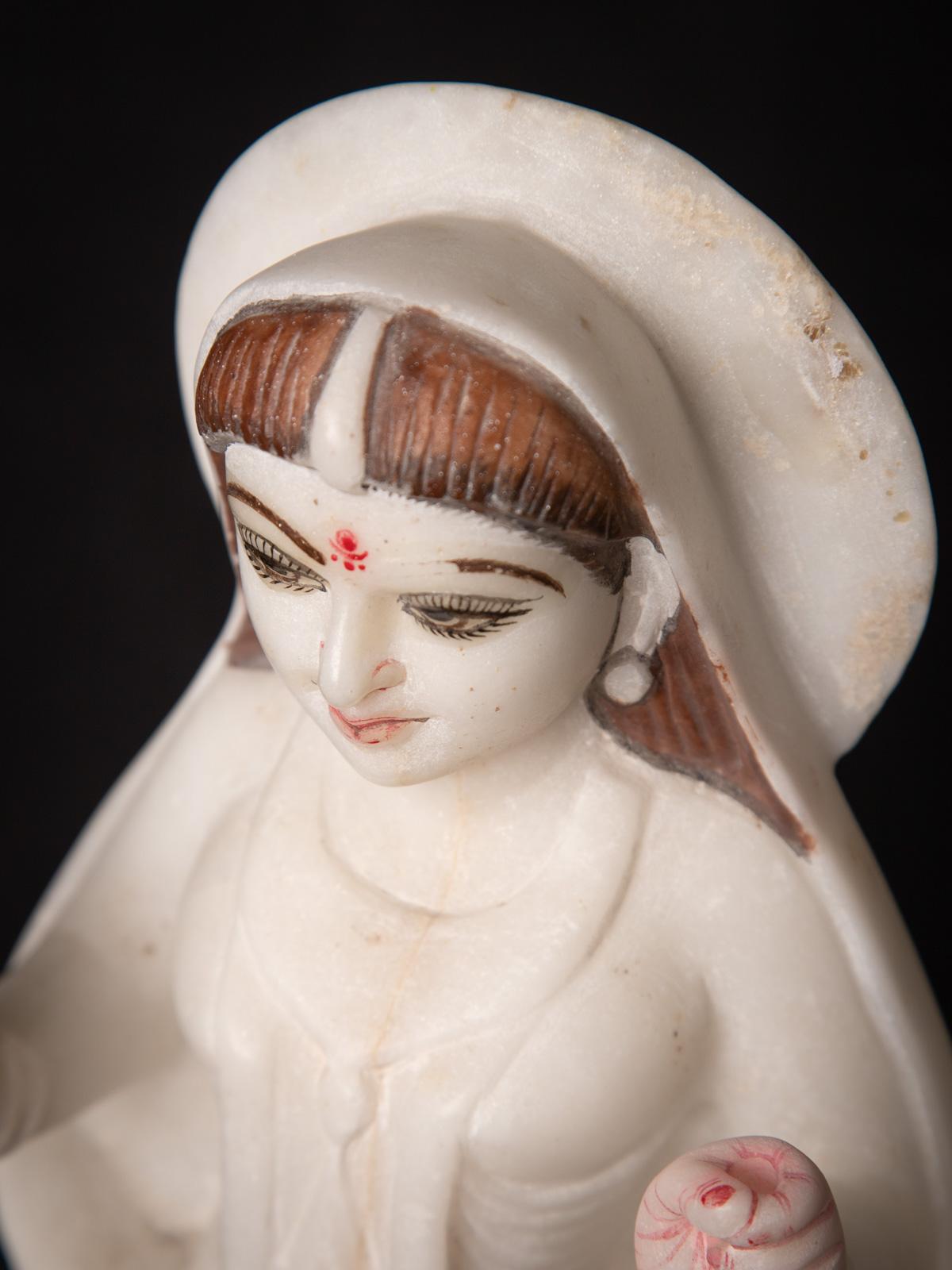 Middle 20th century Old Indian marble Khodiyar mata statue from India  14