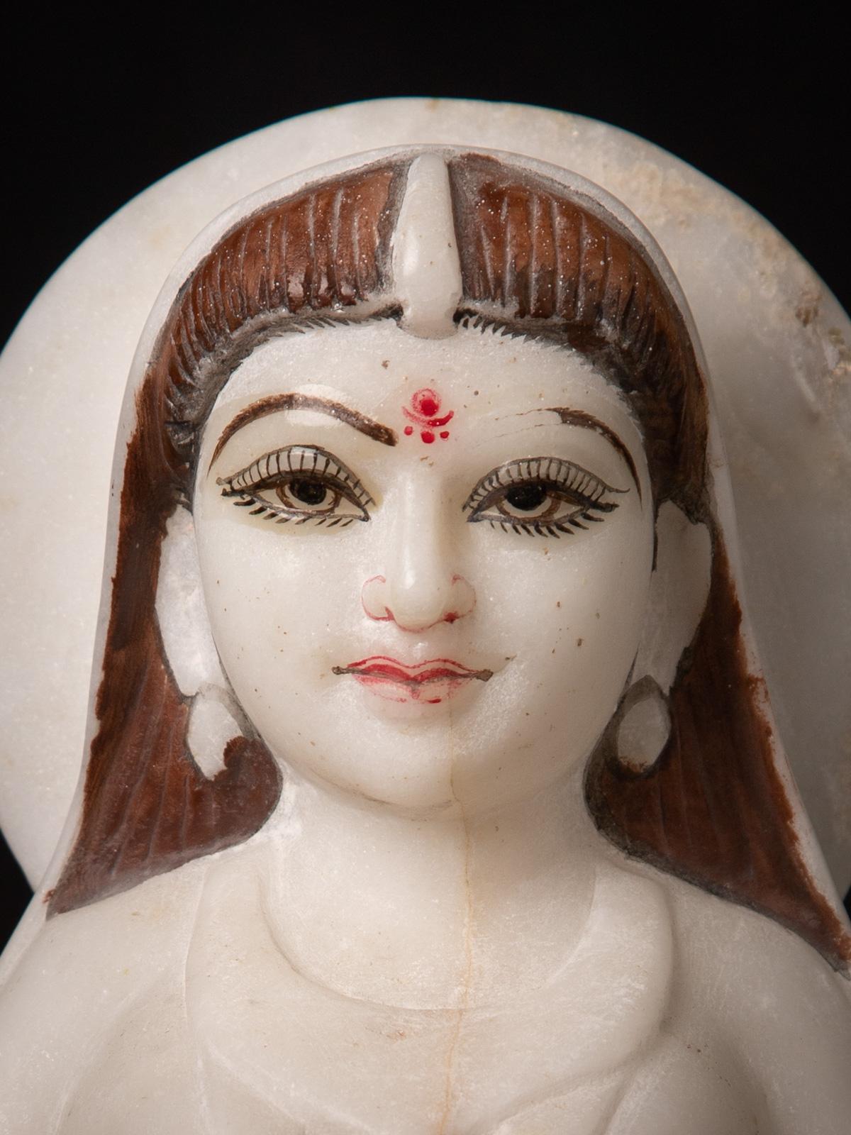 Marble Middle 20th century Old Indian marble Khodiyar mata statue from India 