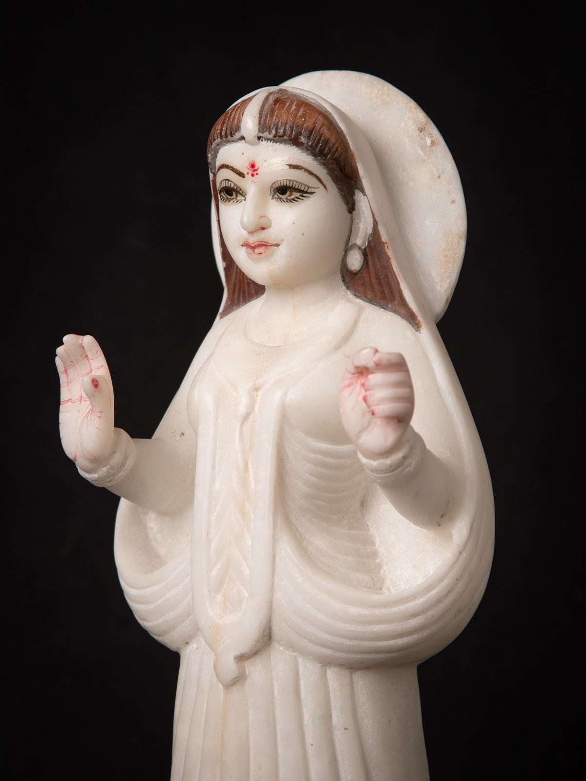 Middle 20th century Old Indian marble Khodiyar mata statue from India  1