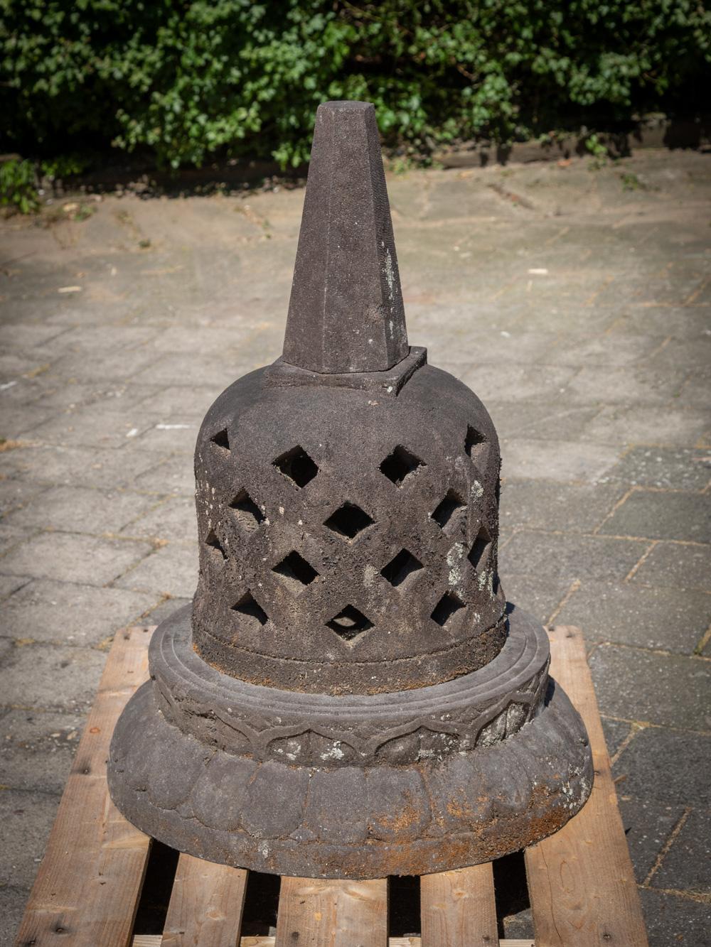 Middle 20th century Old lavastone stupa from Indonesia  OriginalBuddhas For Sale 4