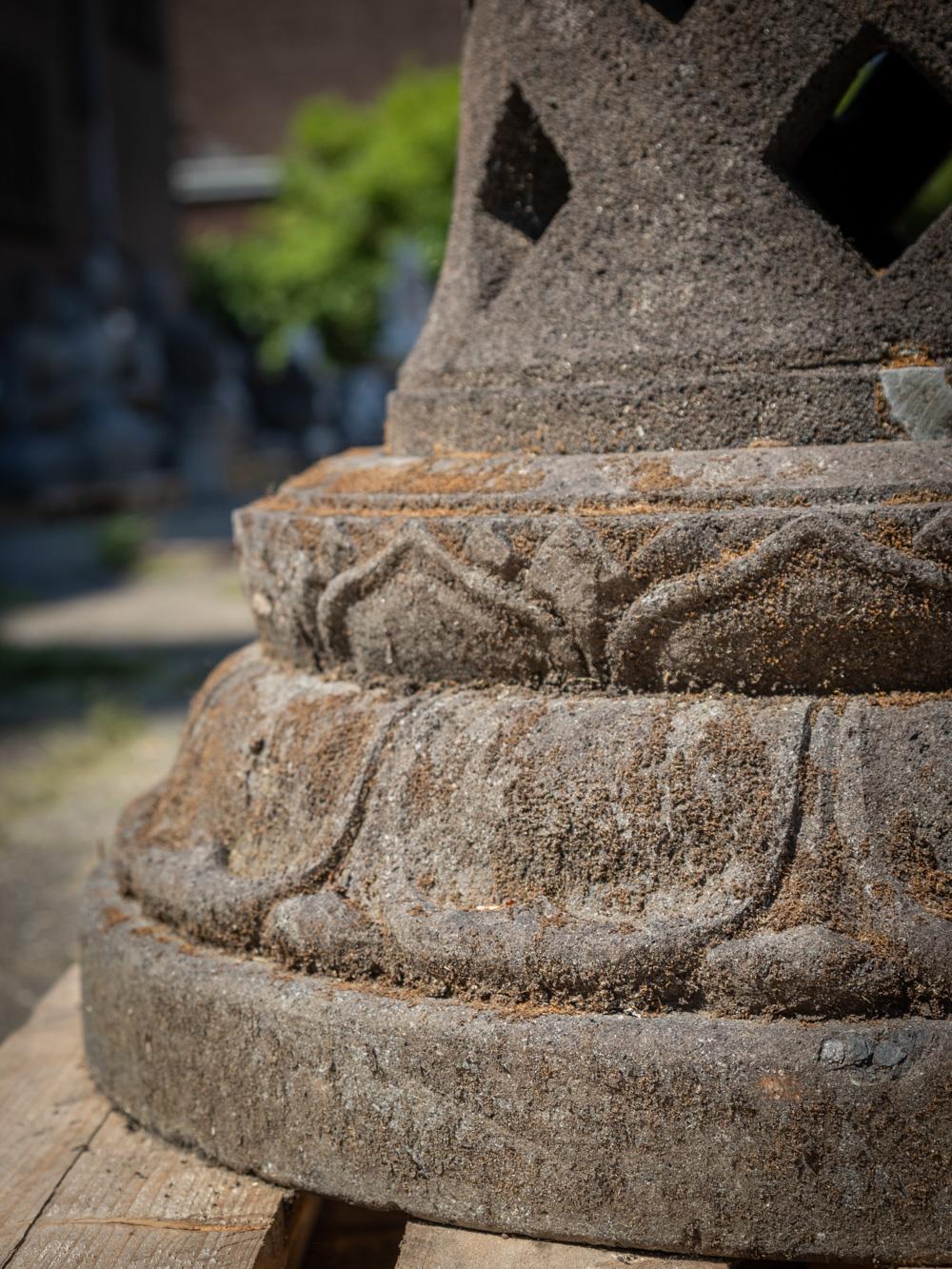 Indonesian Middle 20th century old lavastone Stupa from Indonesia  OriginalBuddhas For Sale