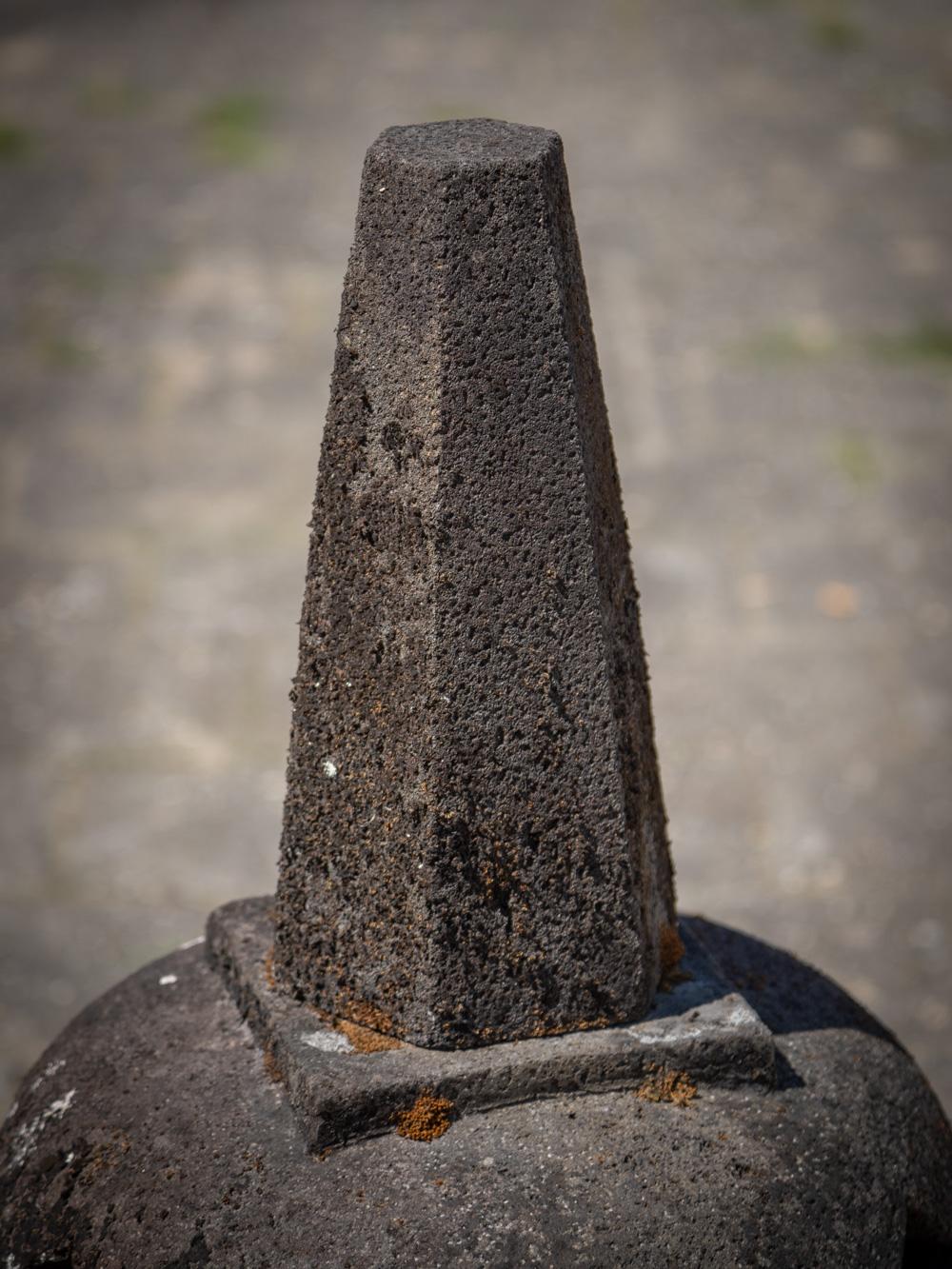 Indonesian Middle 20th century old lavastone Stupa from Indonesia - OriginalBuddhas For Sale