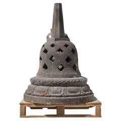 Middle 20th century old lavastone Stupa from Indonesia - OriginalBuddhas