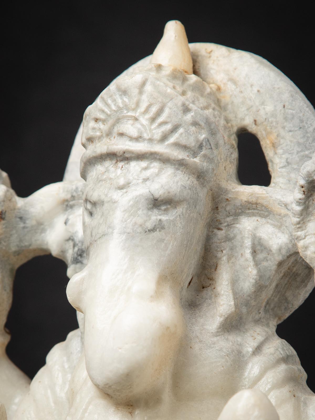 Middle 20th century Old marble Ganesha statue - Original Buddhas For Sale 6