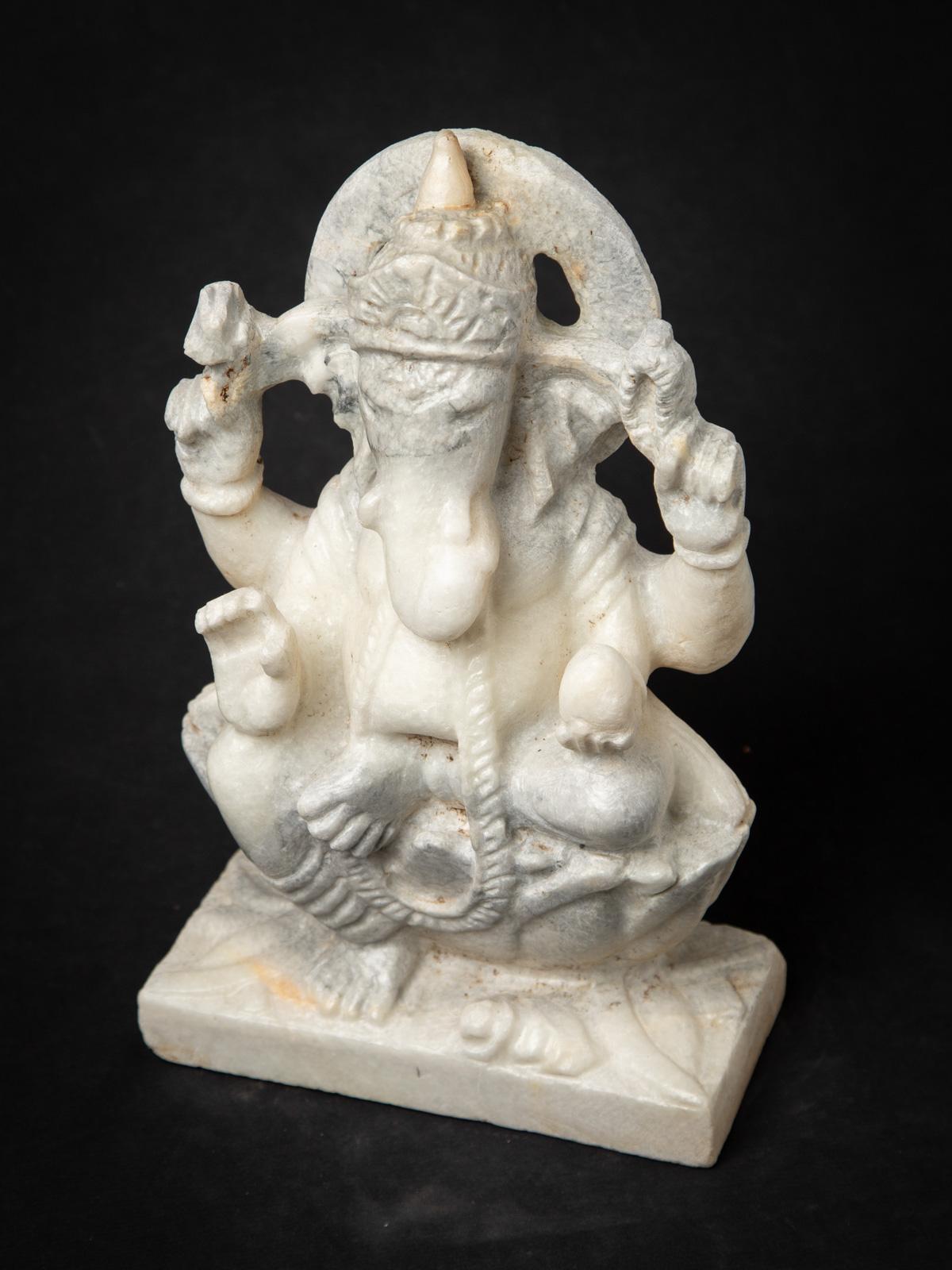 Middle 20th century Old marble Ganesha statue - Original Buddhas For Sale 7