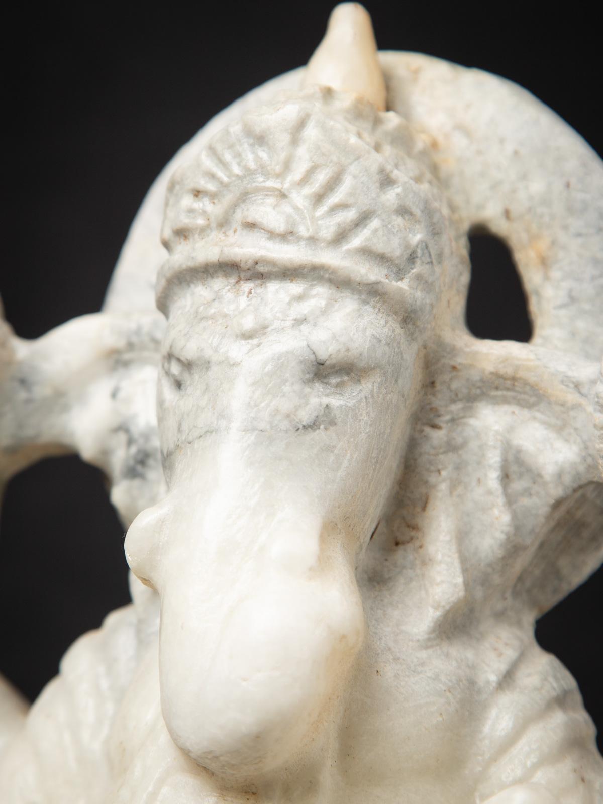 Middle 20th century Old marble Ganesha statue - Original Buddhas For Sale 9