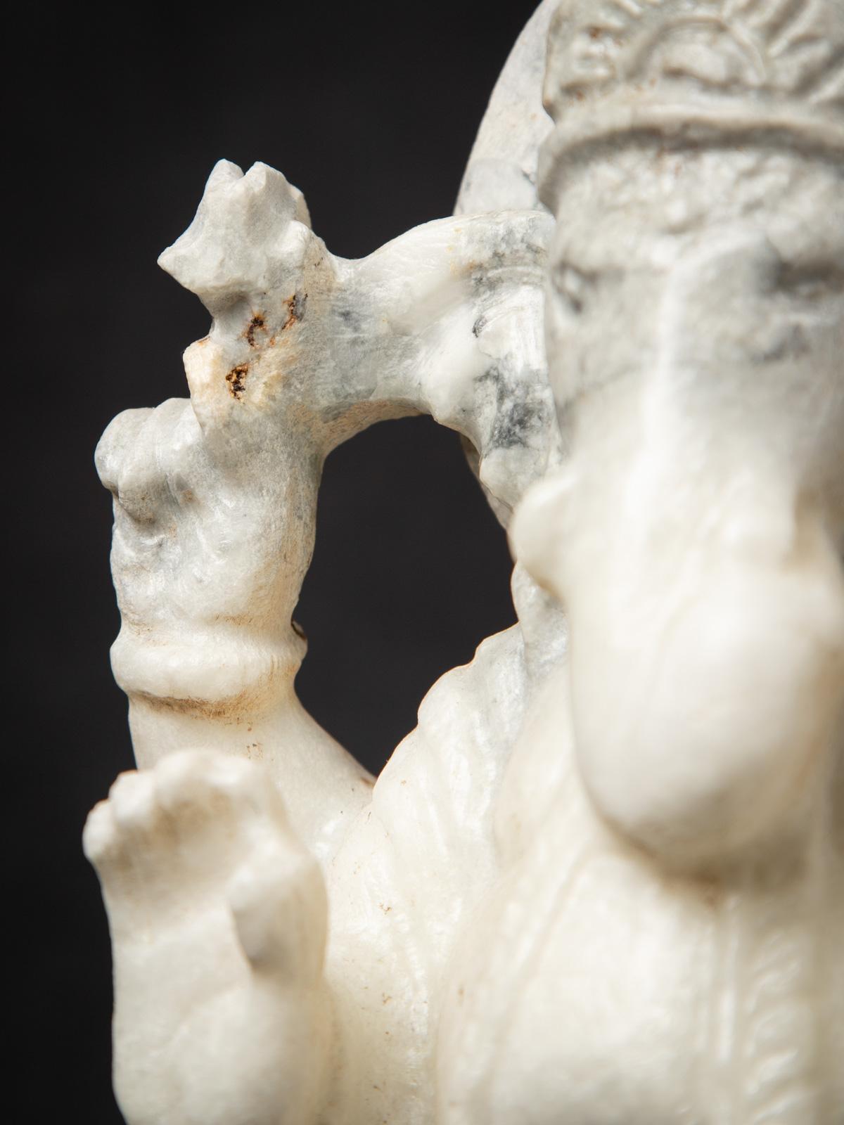 Middle 20th century Old marble Ganesha statue - Original Buddhas For Sale 10