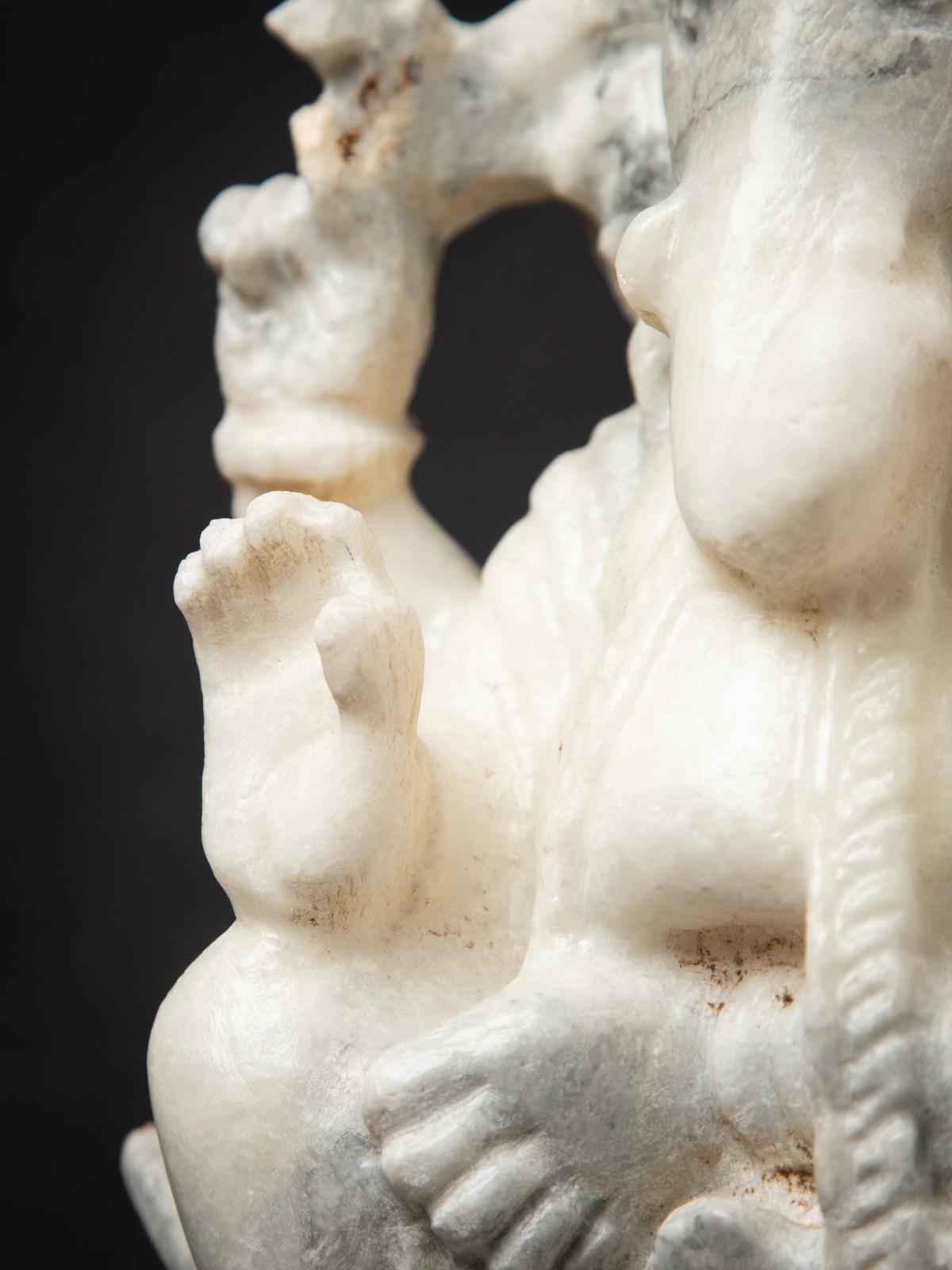 Middle 20th century Old marble Ganesha statue - Original Buddhas For Sale 13