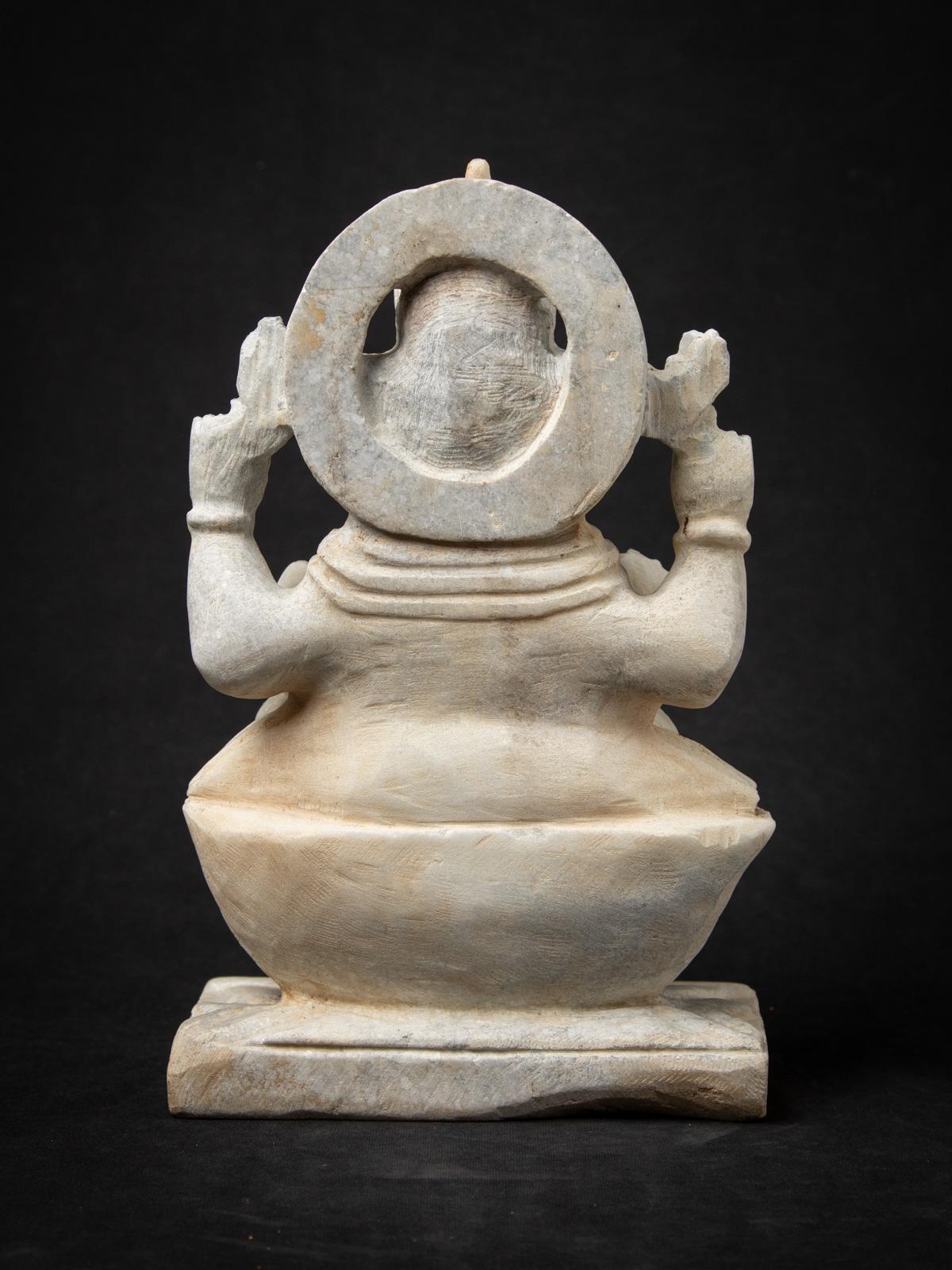 Middle 20th century Old marble Ganesha statue - Original Buddhas In Good Condition For Sale In DEVENTER, NL