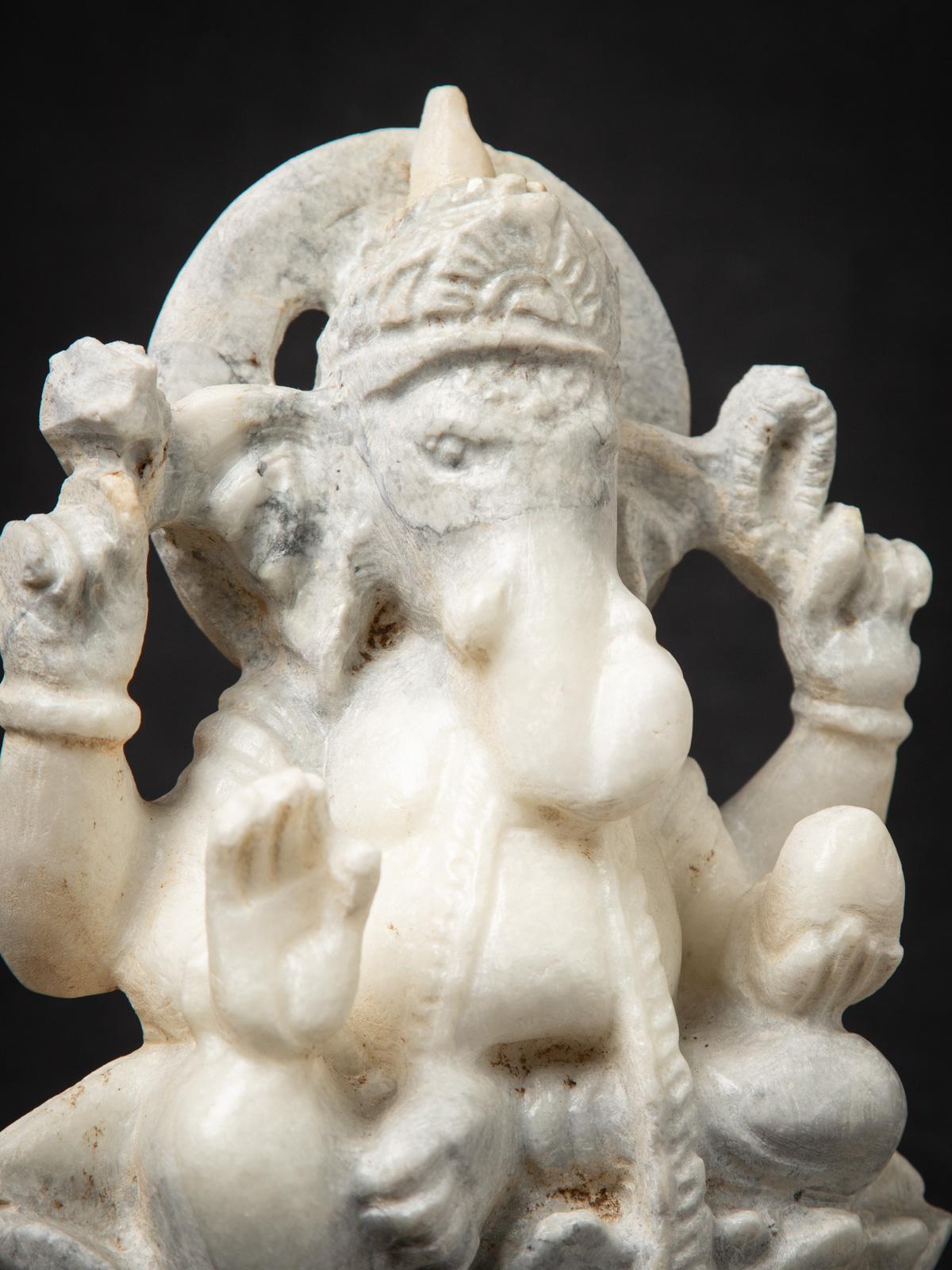 Middle 20th century Old marble Ganesha statue - Original Buddhas For Sale 1
