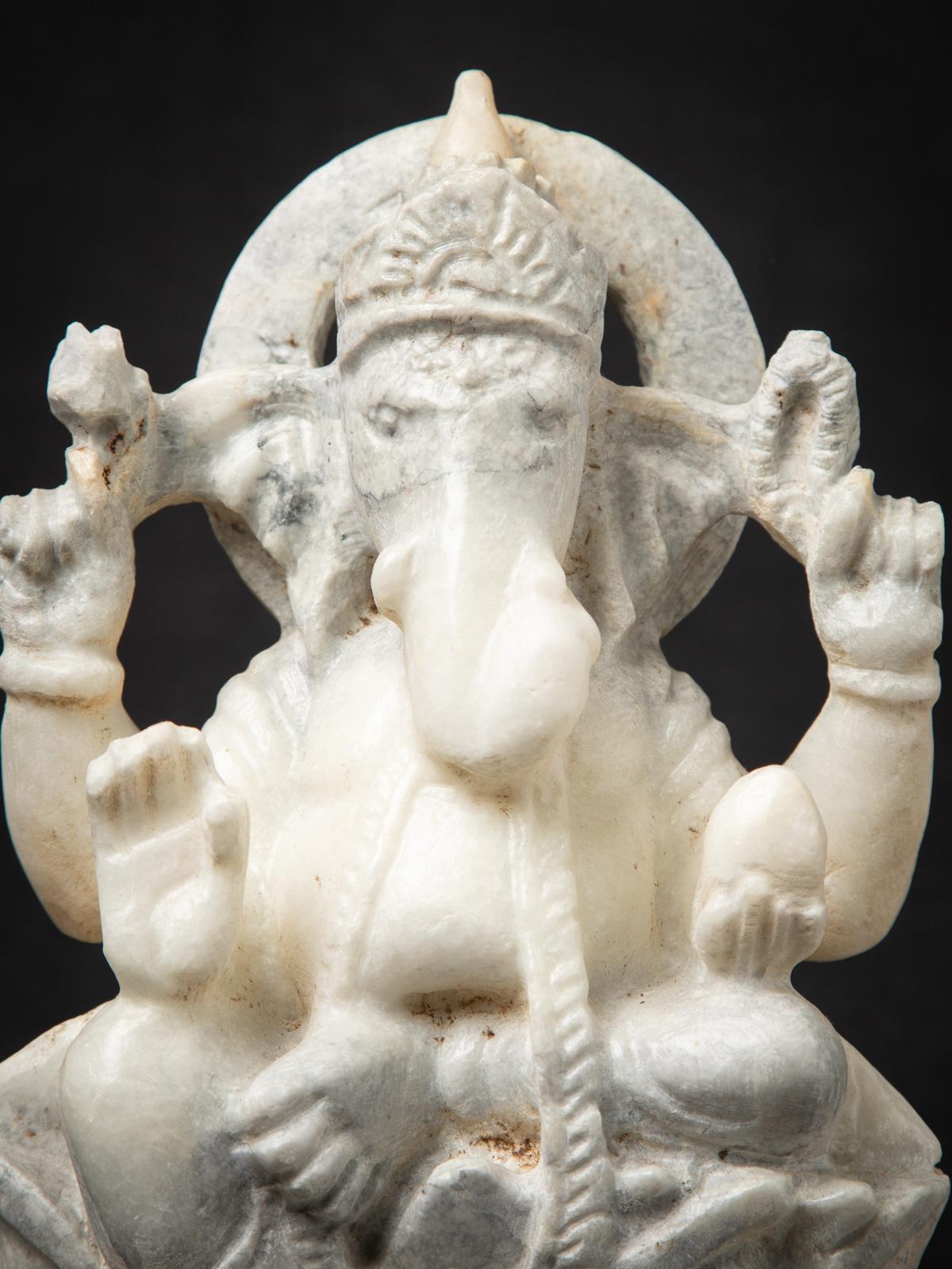 Middle 20th century Old marble Ganesha statue - Original Buddhas For Sale 3