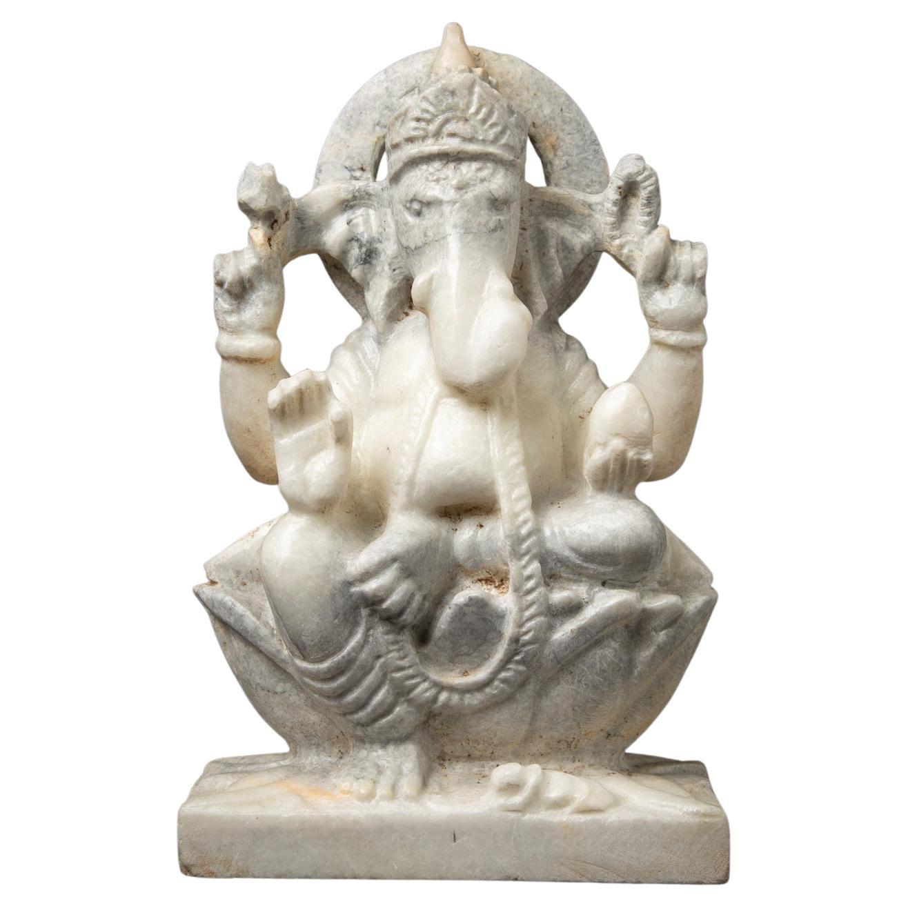 Middle 20th century Old marble Ganesha statue - Original Buddhas