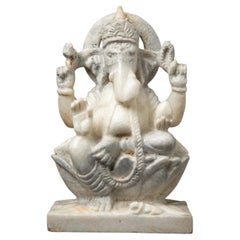 Middle 20th century Old marble Ganesha statue - Original Buddhas