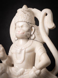 Middle 20th century Old marble Hanuman statue from India