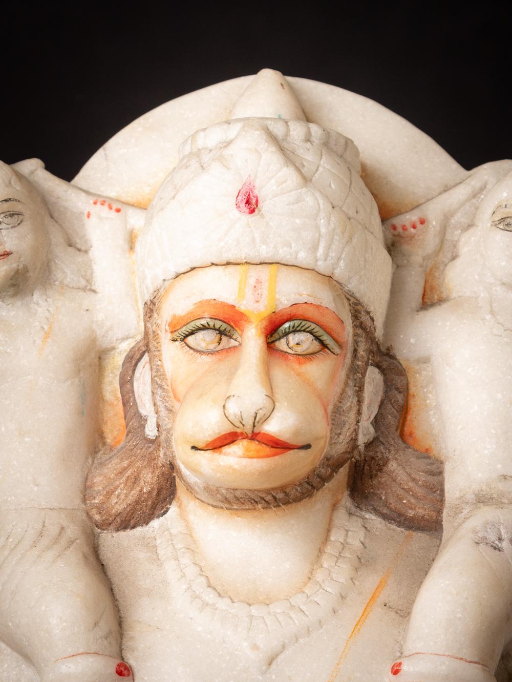 Middle 20th century old marble Hanuman statue from India - Original Buddhas For Sale 5