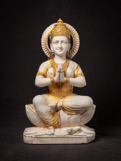 Middle 20th century Old marble sculpture of the Hindu goddess Parvati from Indi