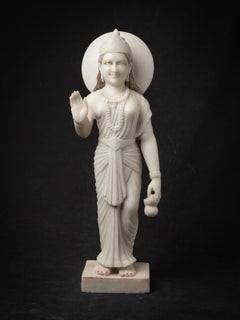 Middle 20th century Old marble statue of Brahmacharini from India