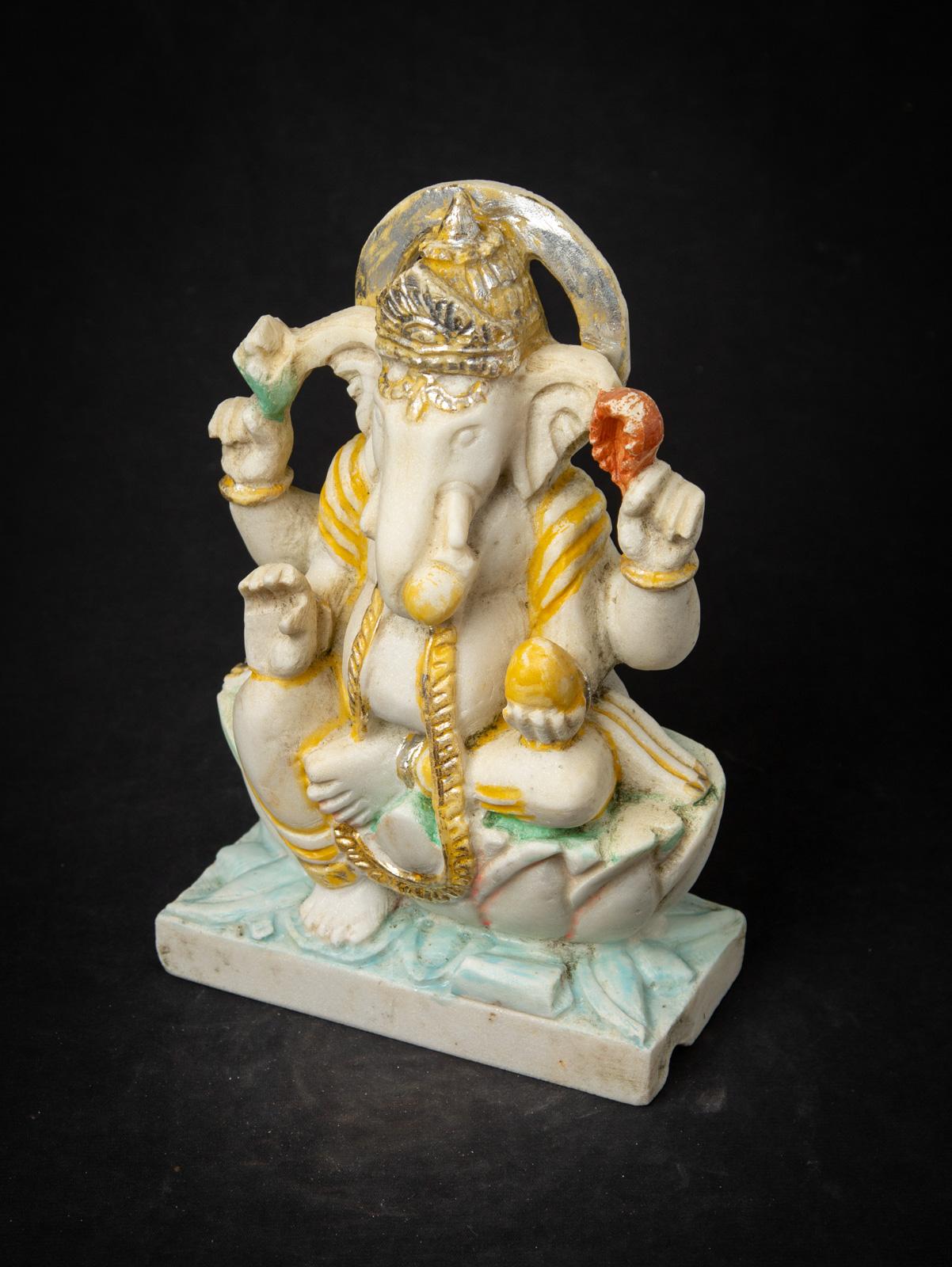 Indian Middle 20th century Old marble stone Ganesha statue - Original Buddhas For Sale
