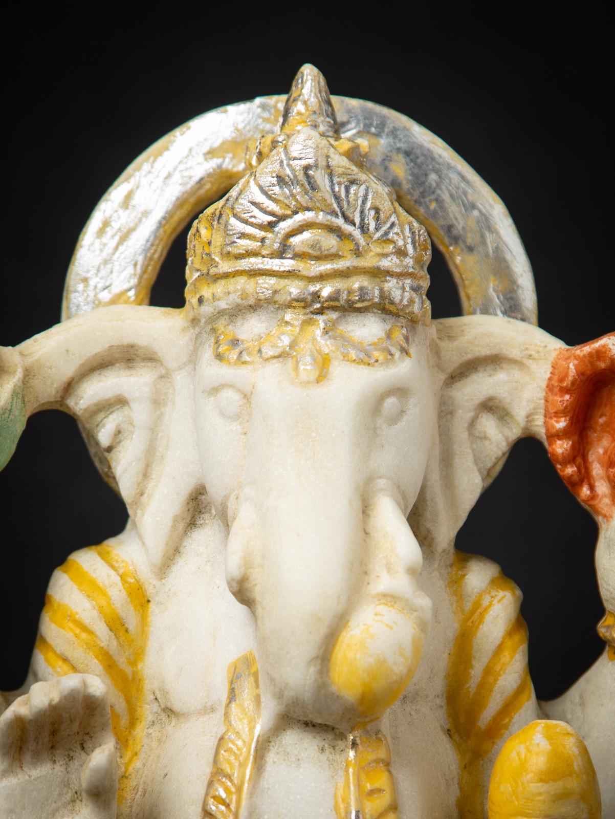 Middle 20th century Old marble stone Ganesha statue - Original Buddhas In Good Condition For Sale In DEVENTER, NL