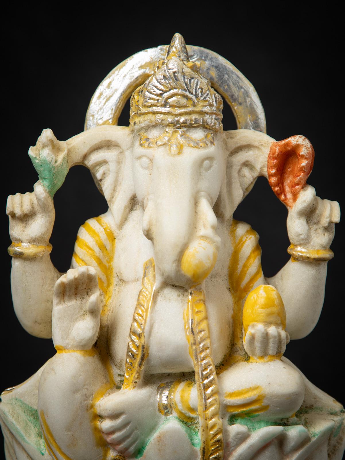 20th Century Middle 20th century Old marble stone Ganesha statue - Original Buddhas For Sale