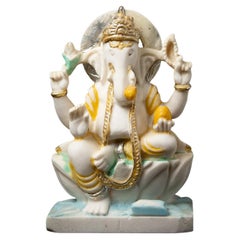 Middle 20th century Old marble stone Ganesha statue - Original Buddhas