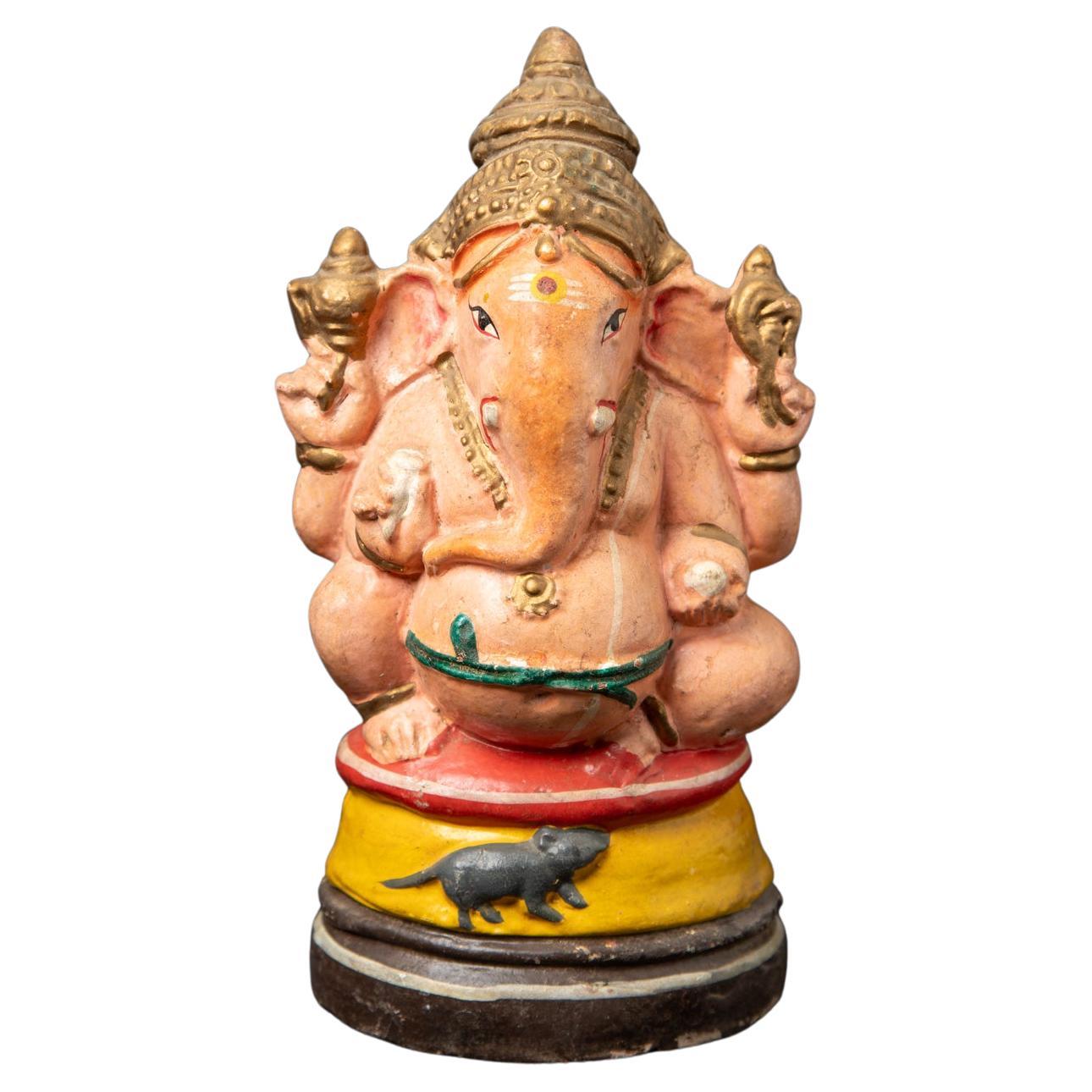 Milieu du 20e siècle Statue de Ganesha en poterie ancienne de l'Inde