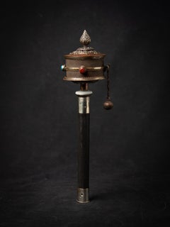 Rouleau de prière tibétain ancien du milieu du 20e siècle, tibétain du Tibet