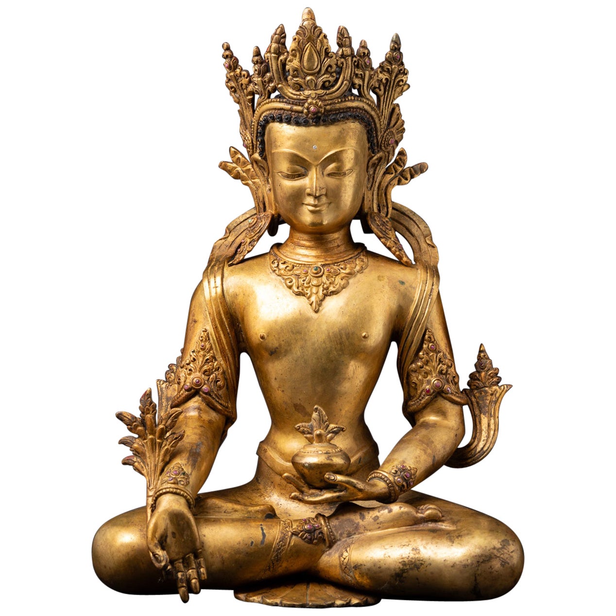 Middle 20th century Special old bronze Nepali Medicine Buddha from Nepal