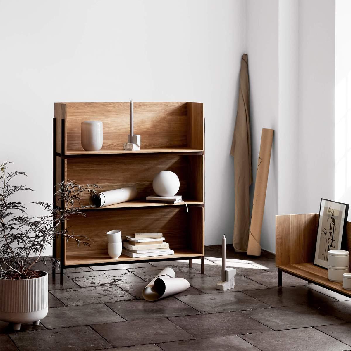 Hand-Crafted Middle/Bottom Part, Stack Floor Shelf by Kristina Dam Studio For Sale