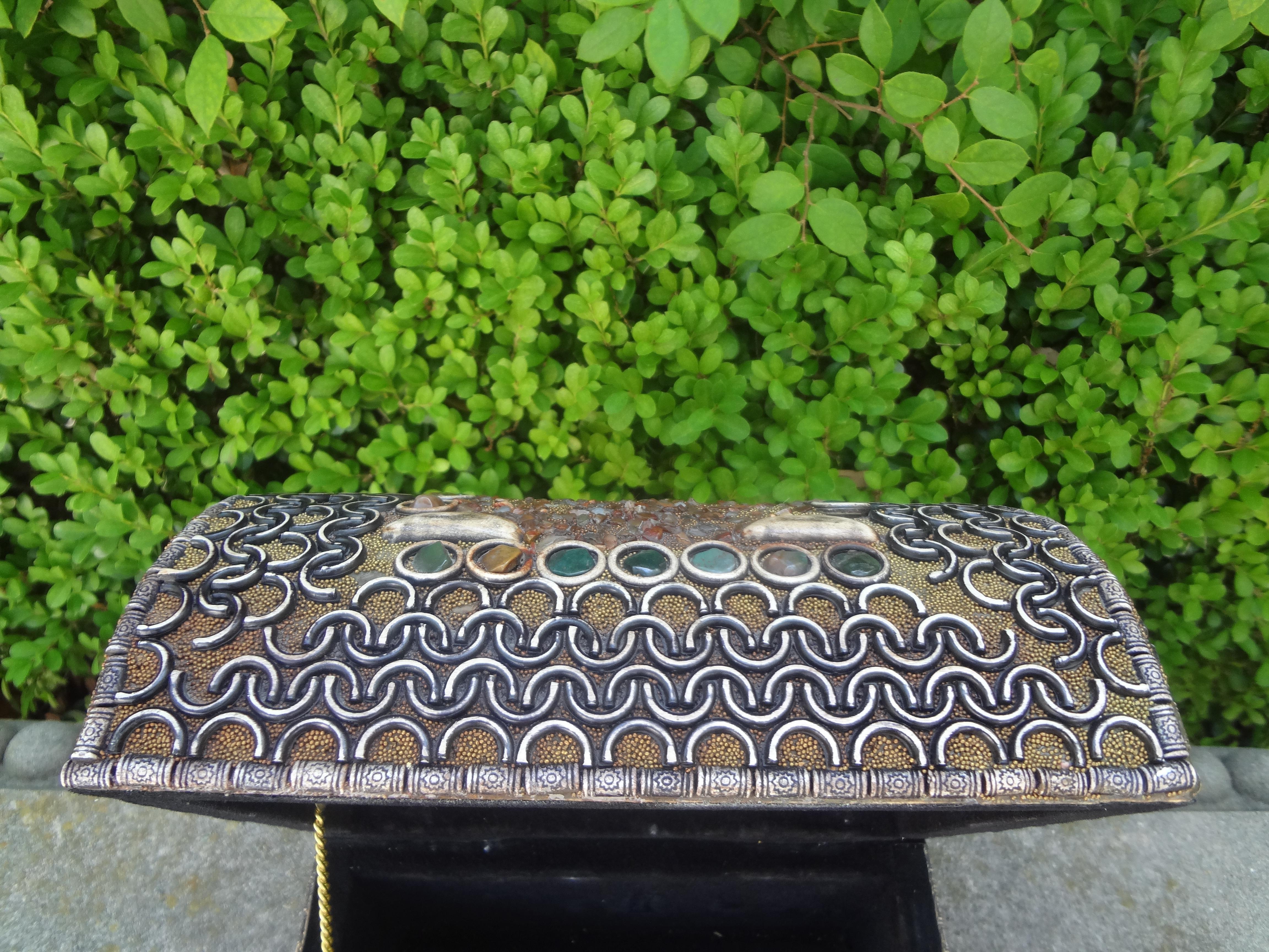Middle Eastern Agate Encrusted Decorative Box 3