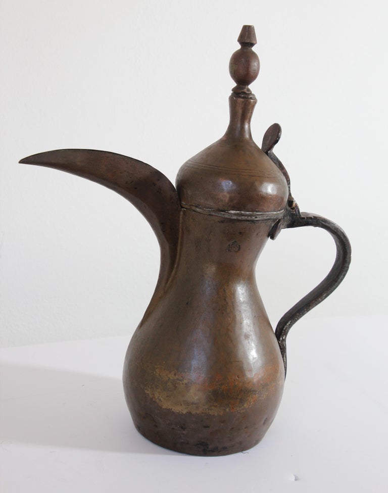 Antique Dallah Arabic Middle Eastern Coffee Pot For Sale at 1stDibs