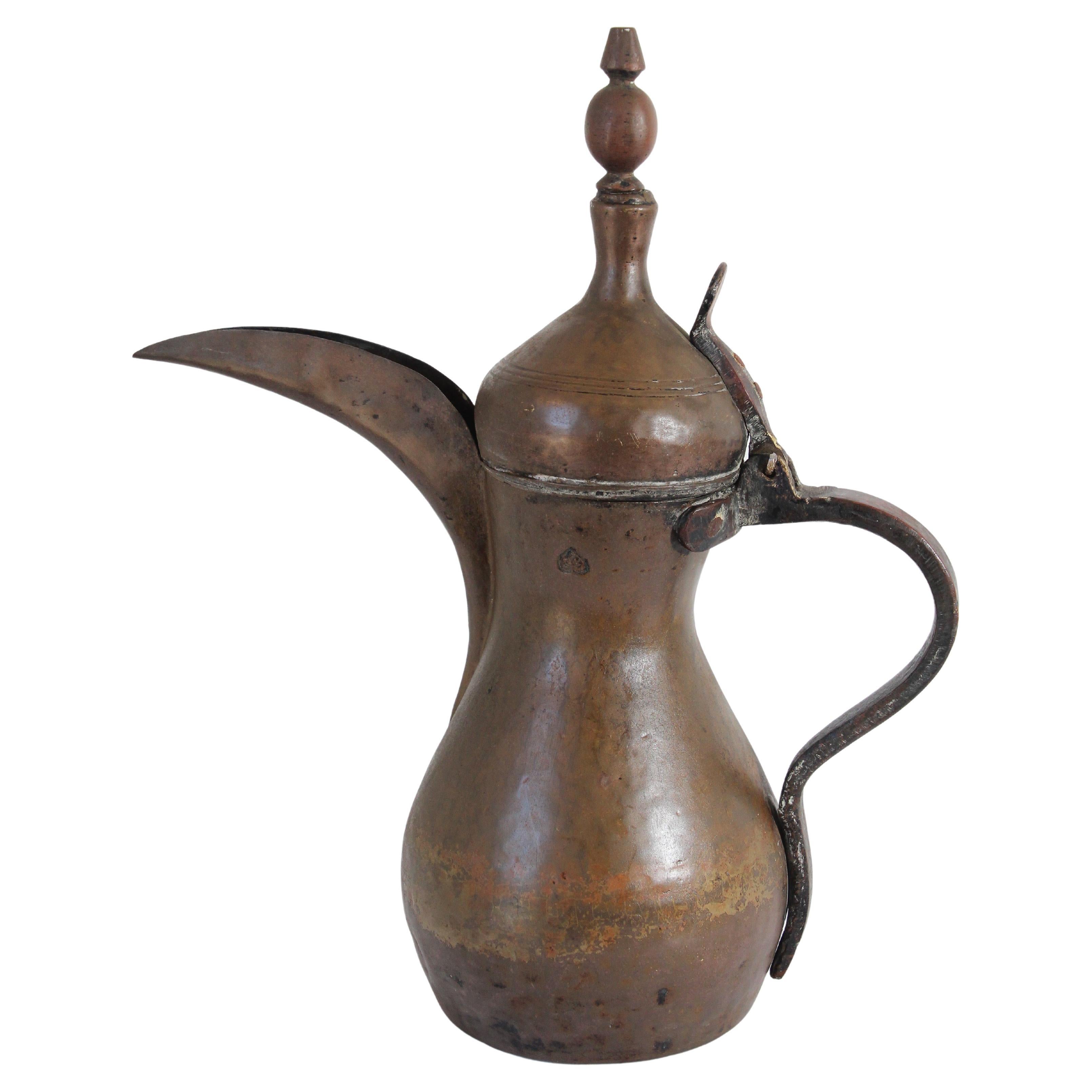 Antique Dallah Arabic Middle Eastern Coffee Pot For Sale