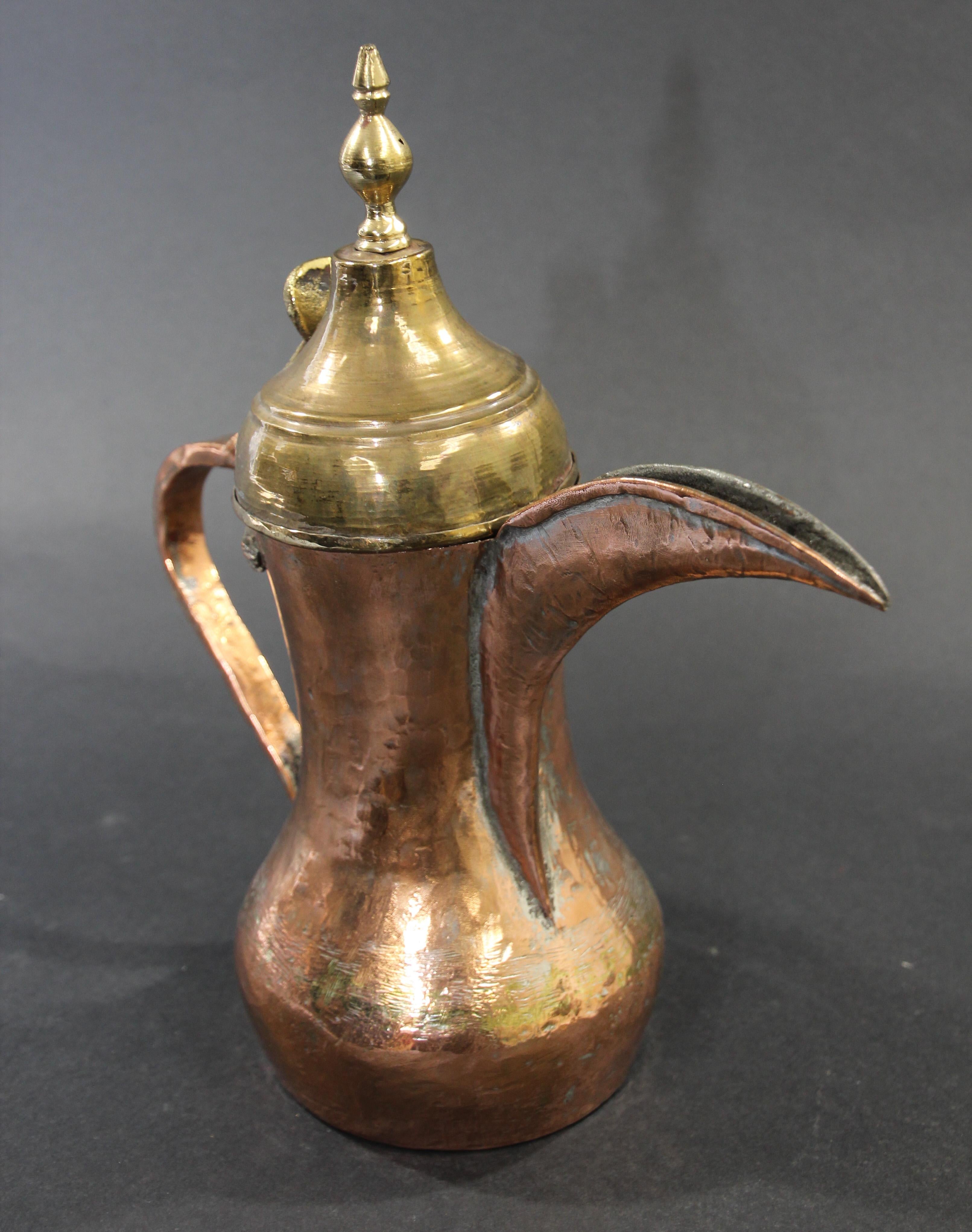 Middle Eastern Arabian Tinned Copper Dallah For Sale 2