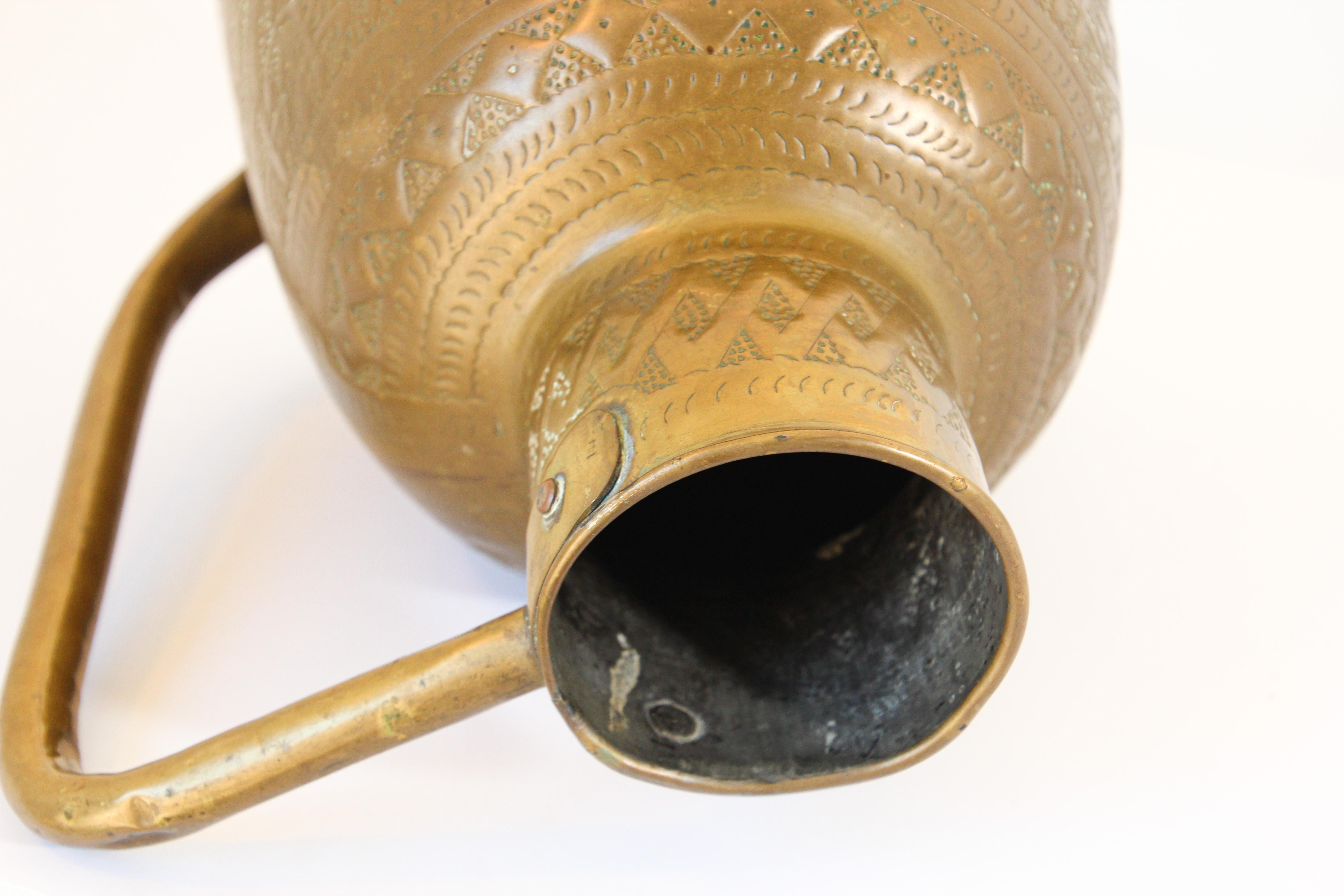 Middle Eastern Arabic Brass Pot 6