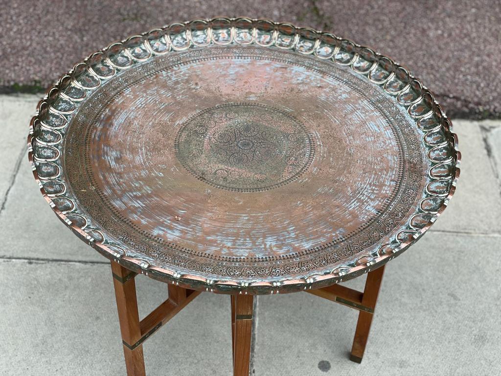 copper coffee table round