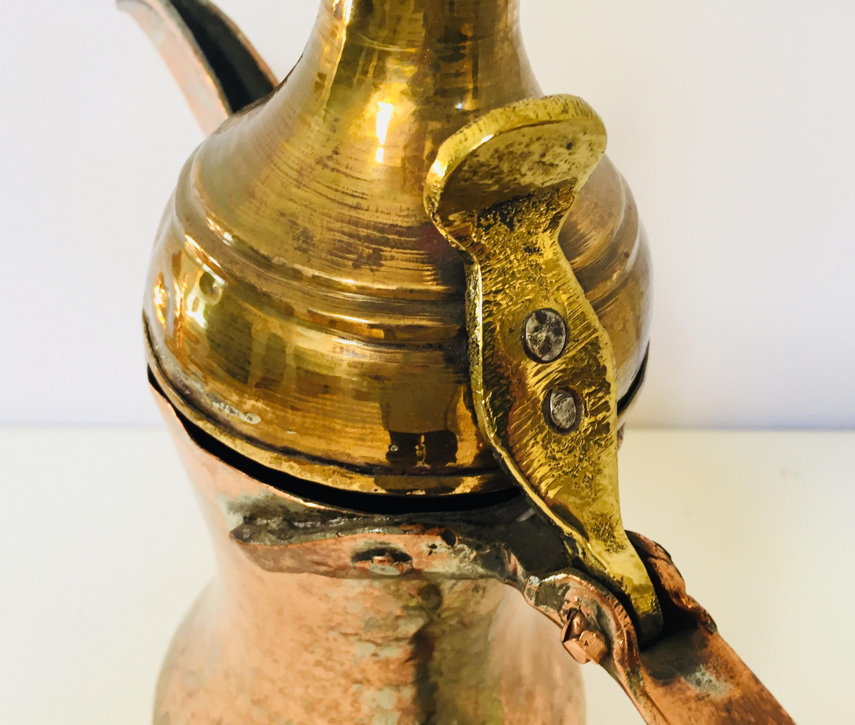 Middle Eastern Arabic Copper Coffee Pot Dallah  For Sale 1