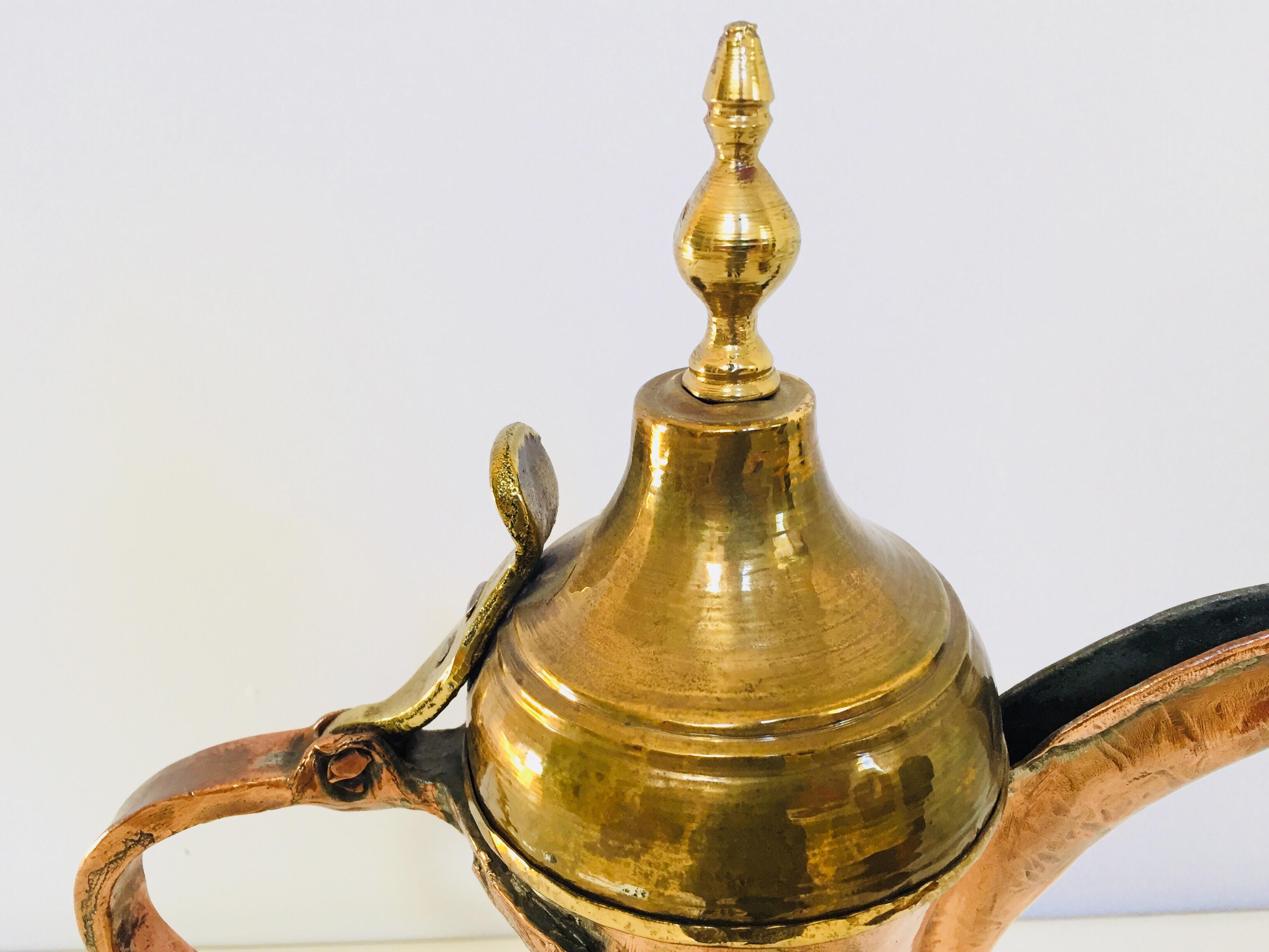 Middle Eastern Arabic Copper Coffee Pot Dallah  For Sale 3