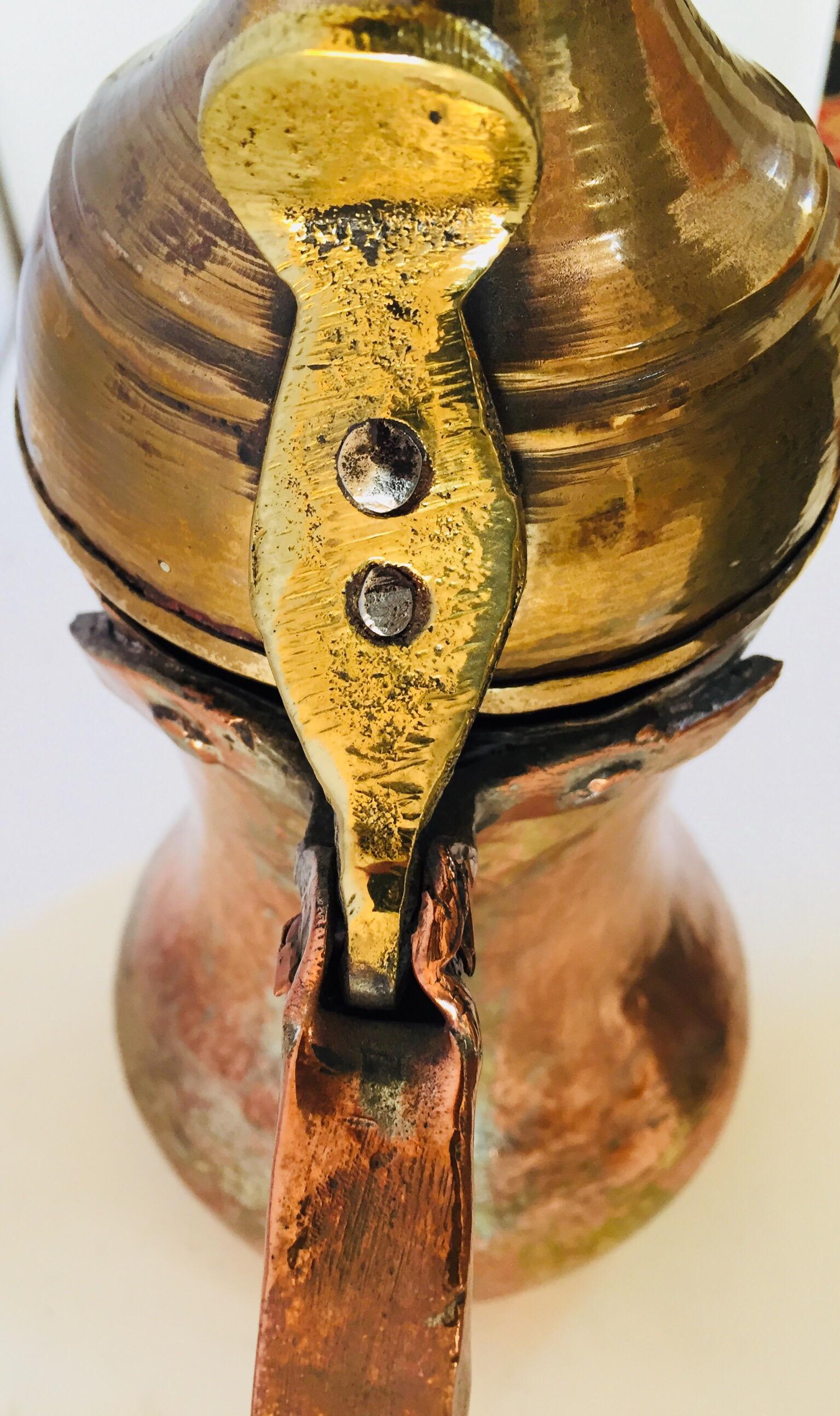 Middle Eastern Arabic Copper Coffee Pot Dallah For Sale 6