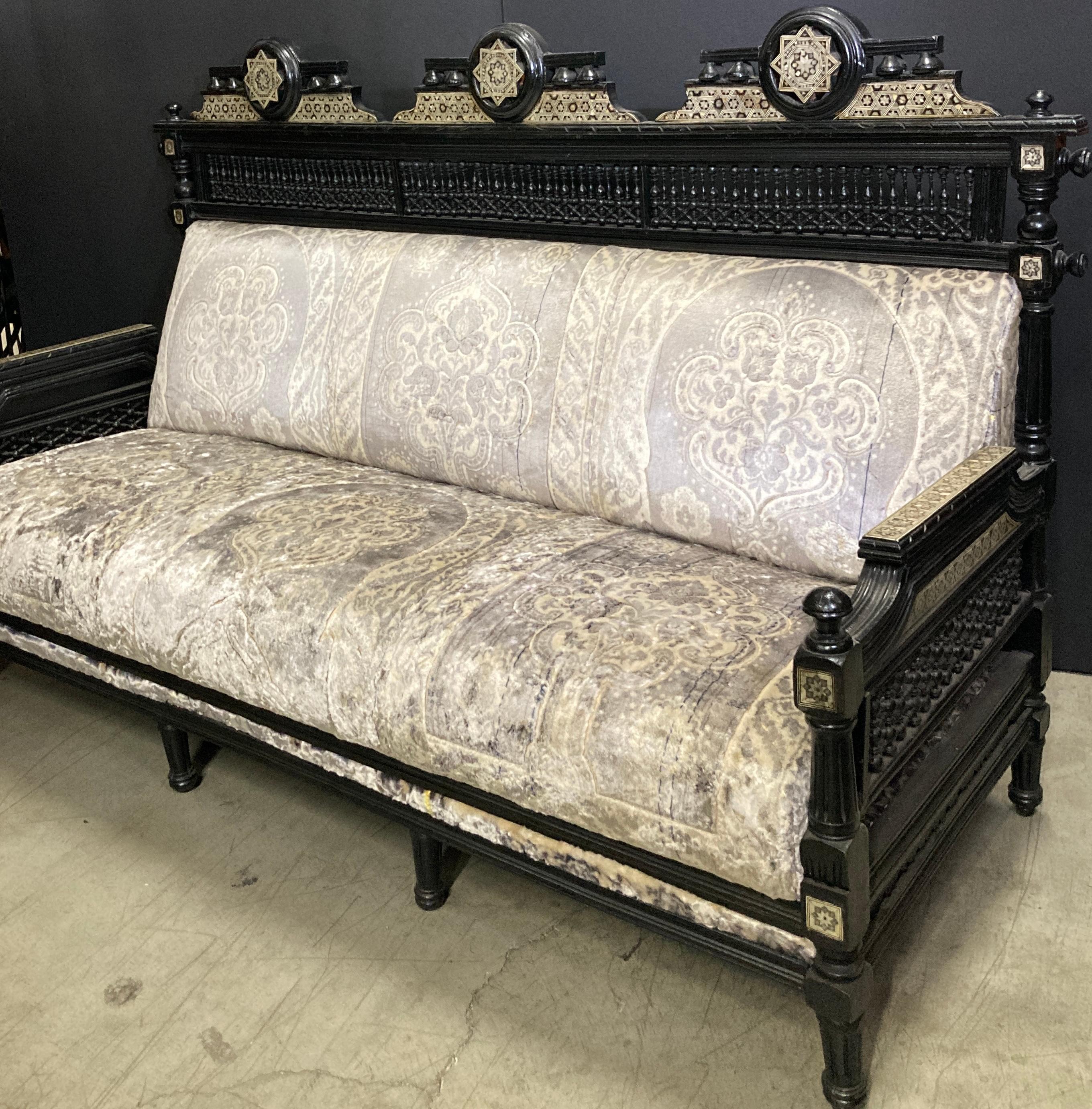 Sofá árabe egipcio de Oriente Medio en venta 2