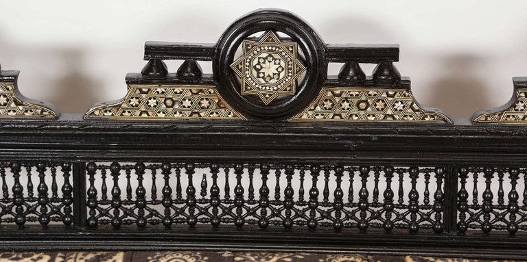 Hand-Crafted Middle Eastern Egyptian Moorish Settee For Sale
