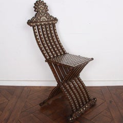 Middle Eastern Folding Chair with Inlay