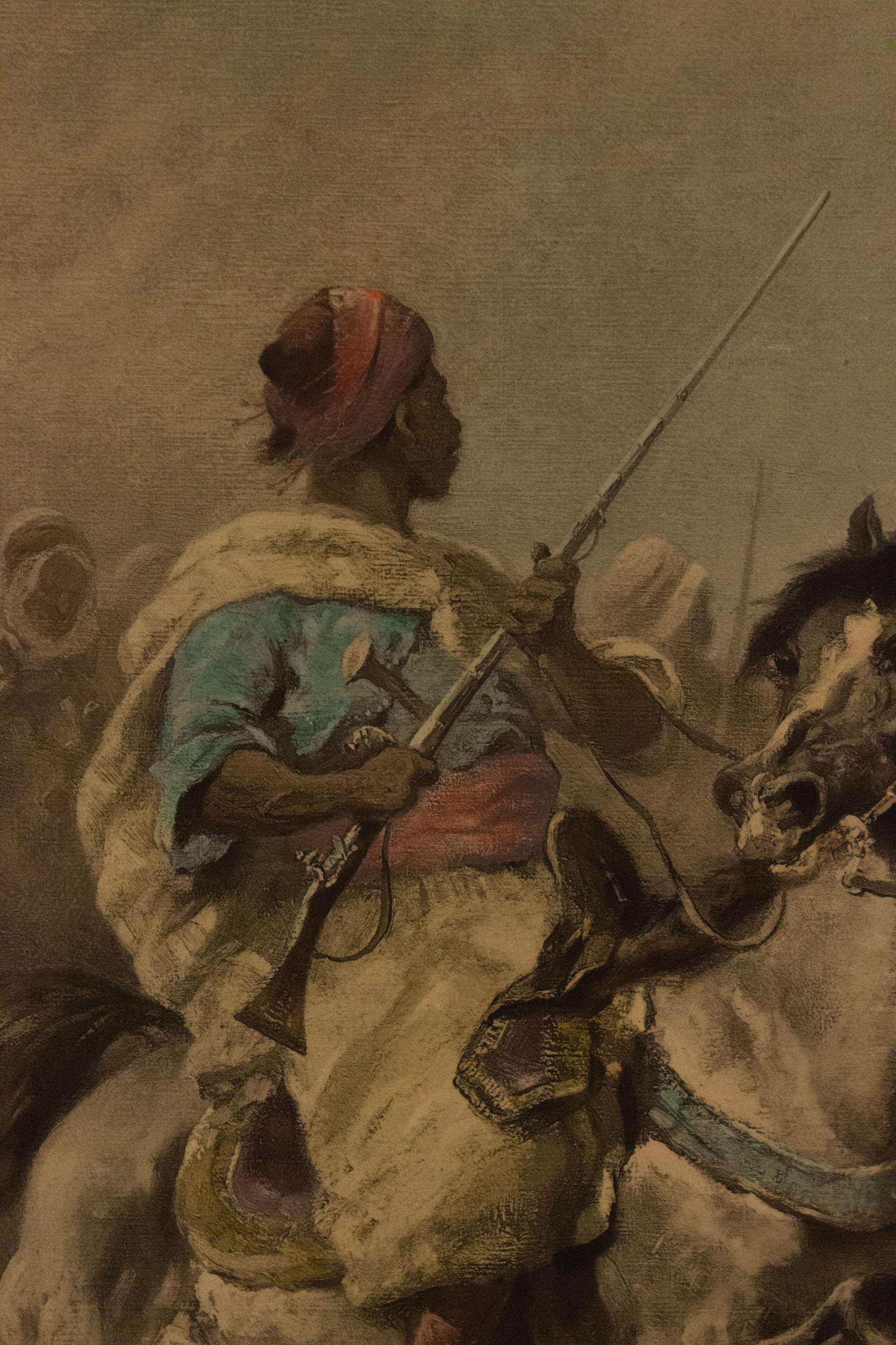 Middle Eastern Horseman Print In Good Condition For Sale In Queens, NY