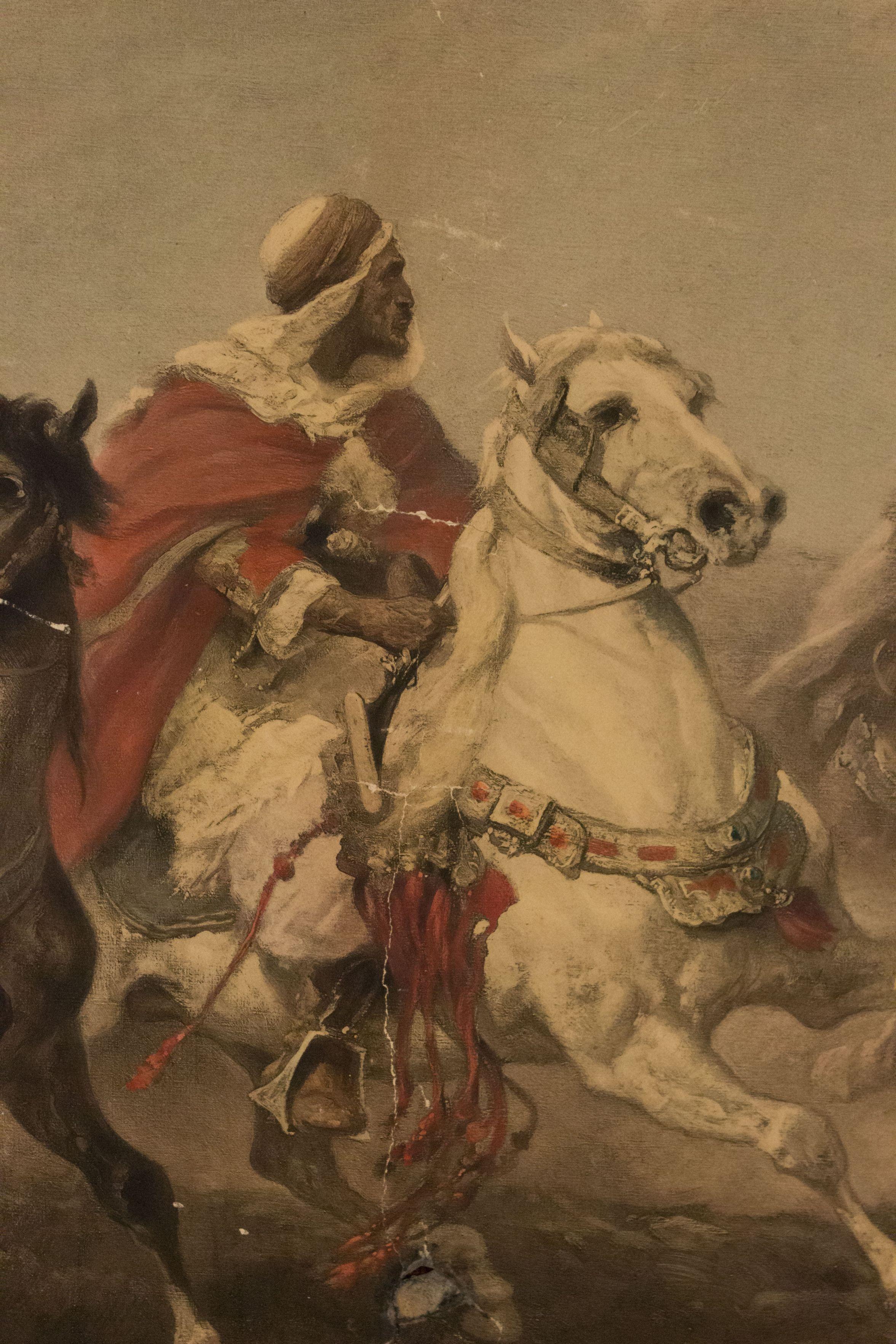 Velvet Middle Eastern Horseman Print For Sale