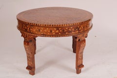 Middle Eastern Inlaid Round Coffee table