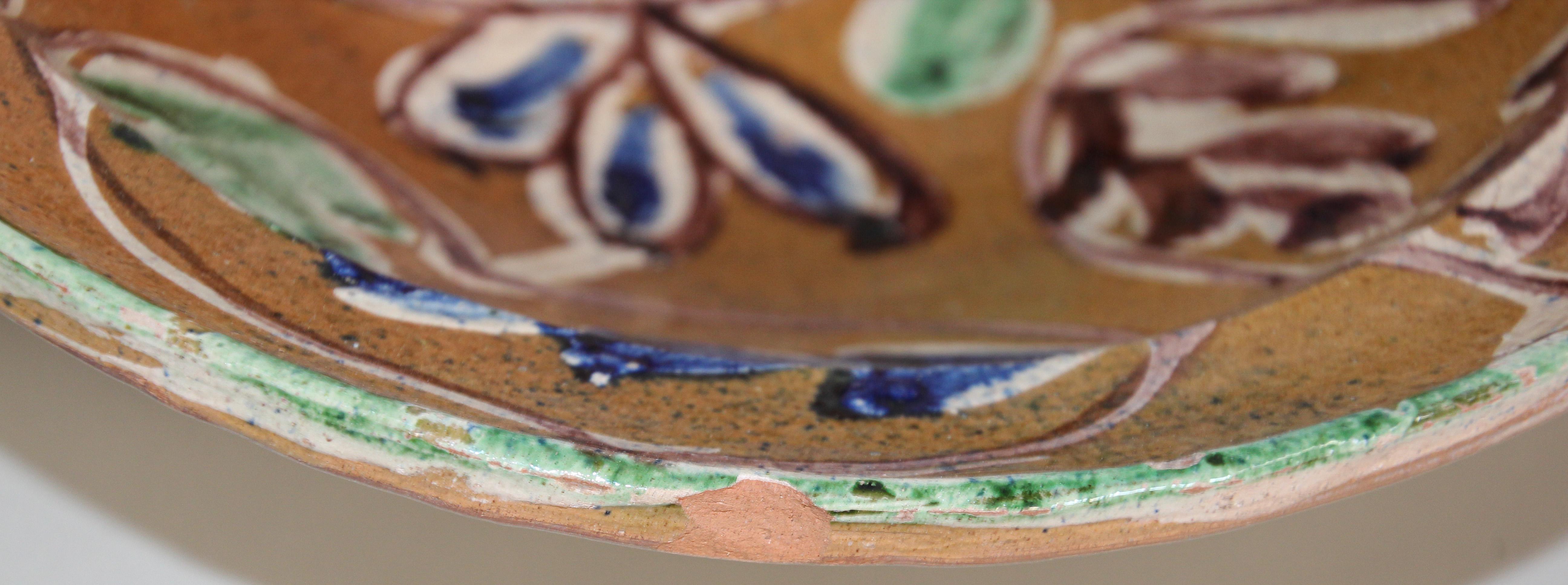 Moorish Spanish Pottery Glazed Talavera Bowl 2