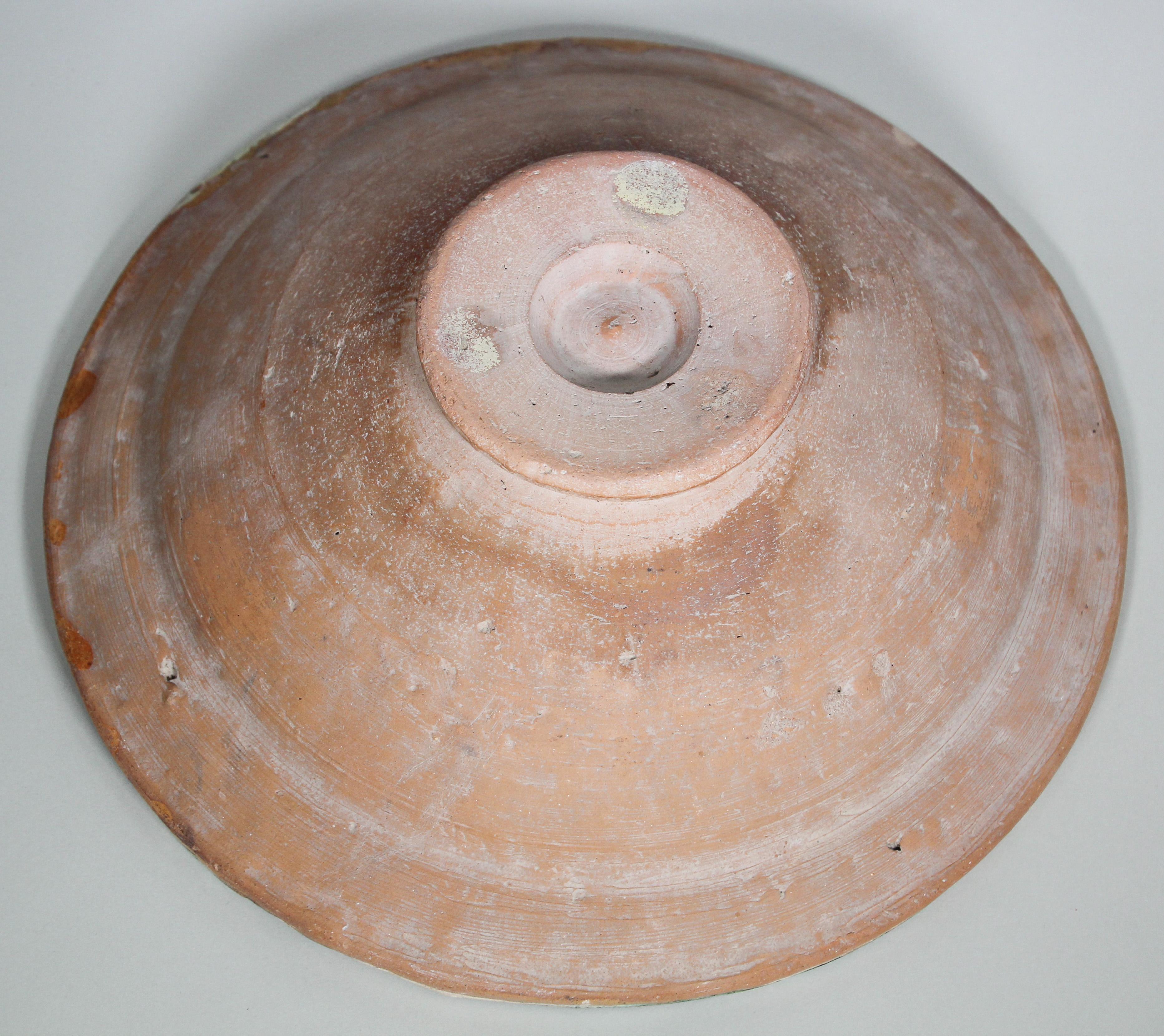 Moorish Spanish Pottery Glazed Talavera Bowl 4