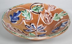 Moorish Spanish Pottery Glazed Talavera Bowl
